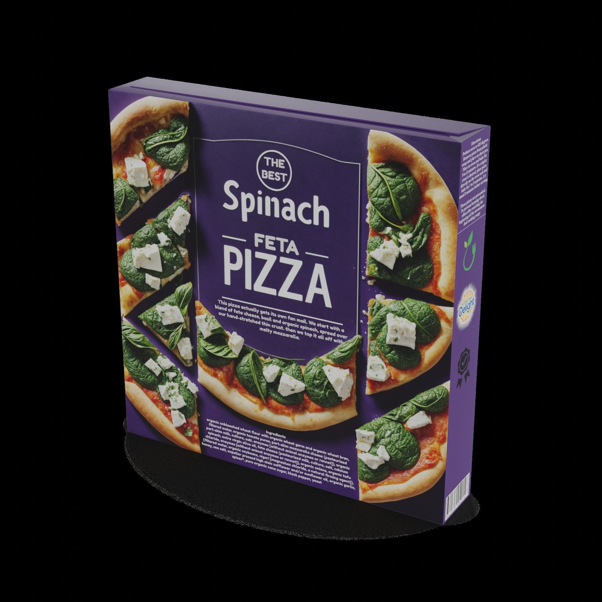 Pasties dumplings and pizzas Spinach and Feta Pizzas Low-poly 3D model_1