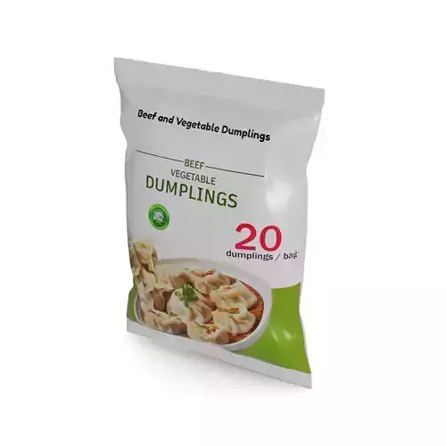 Pasties dumplings and pizzas Beef and Vegetable Dumplings 3D model