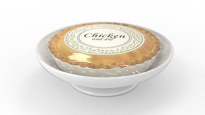 Pasties dumplings and pizzas Chicken and Mushroom Pie 3D model 3