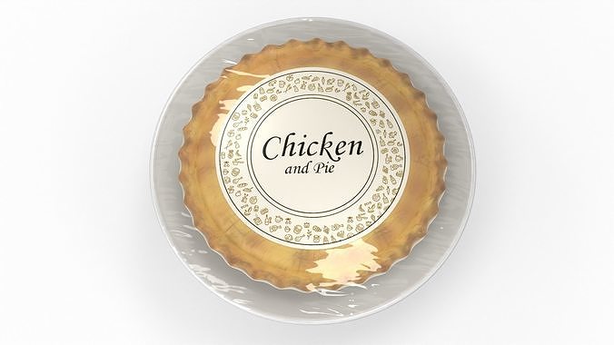 Pasties dumplings and pizzas Chicken and Mushroom Pie 3D model 6