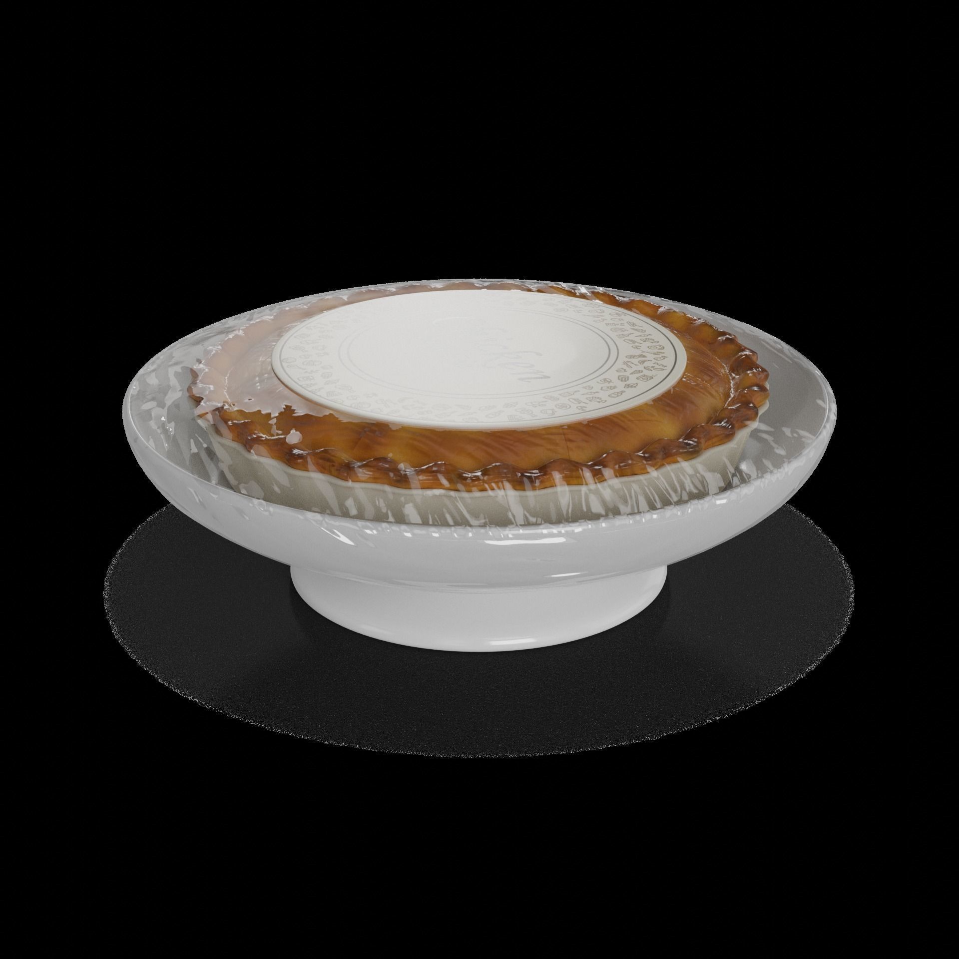Pasties dumplings and pizzas Chicken and Mushroom Pie 3D model_1