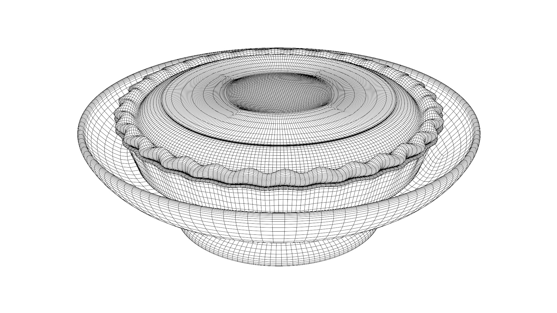 Pasties dumplings and pizzas Chicken and Mushroom Pie 3D model_11