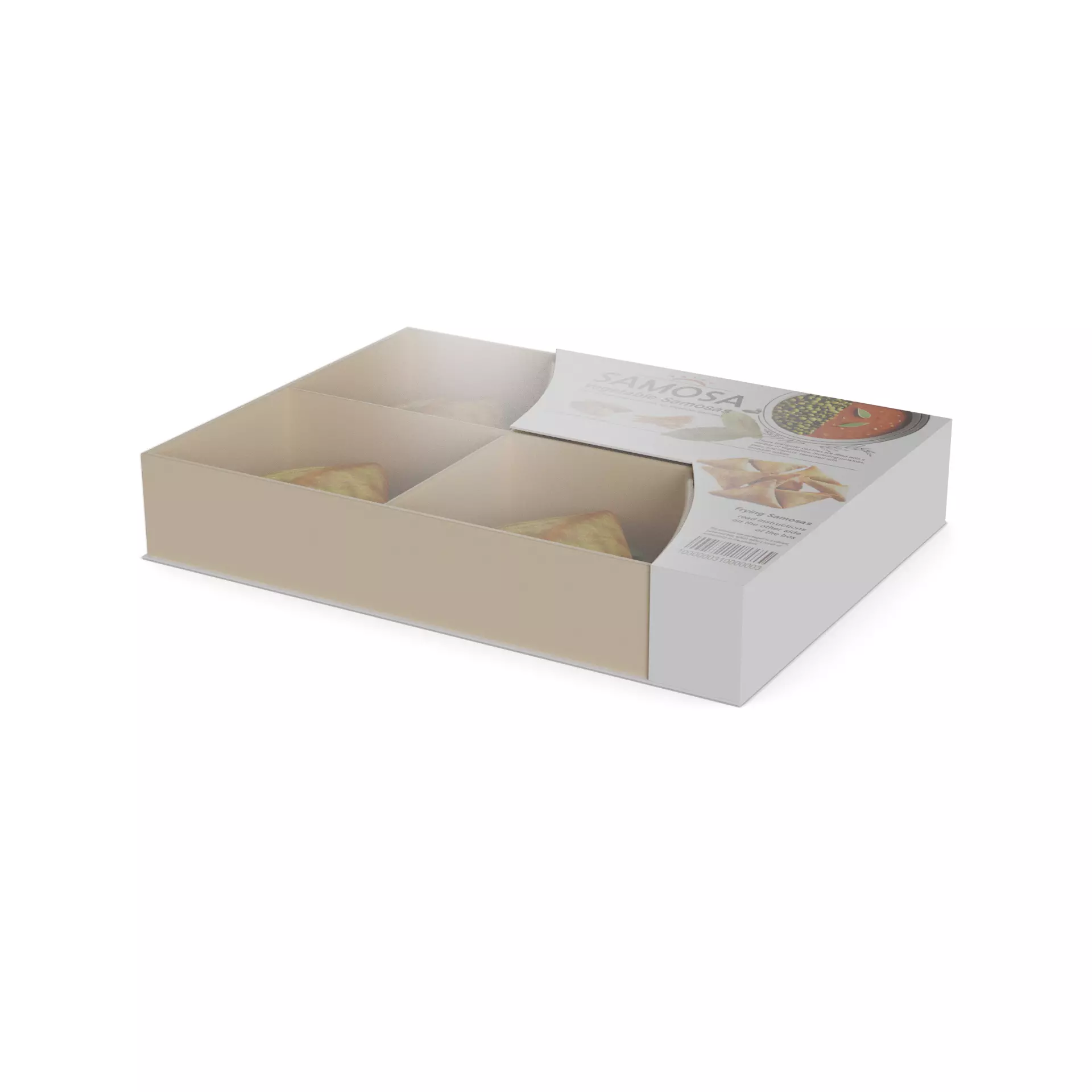 Pasties dumplings and pizzas Vegetable Samosas Low-poly 3D model_0