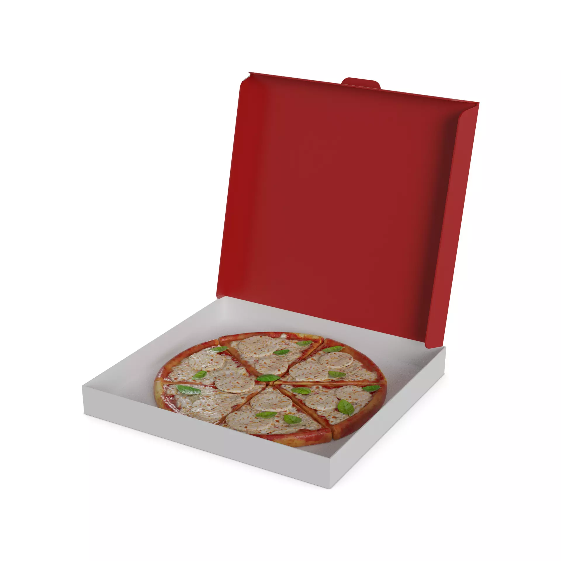 Pasties dumplings and pizzas Margherita Pizza 3D model_0