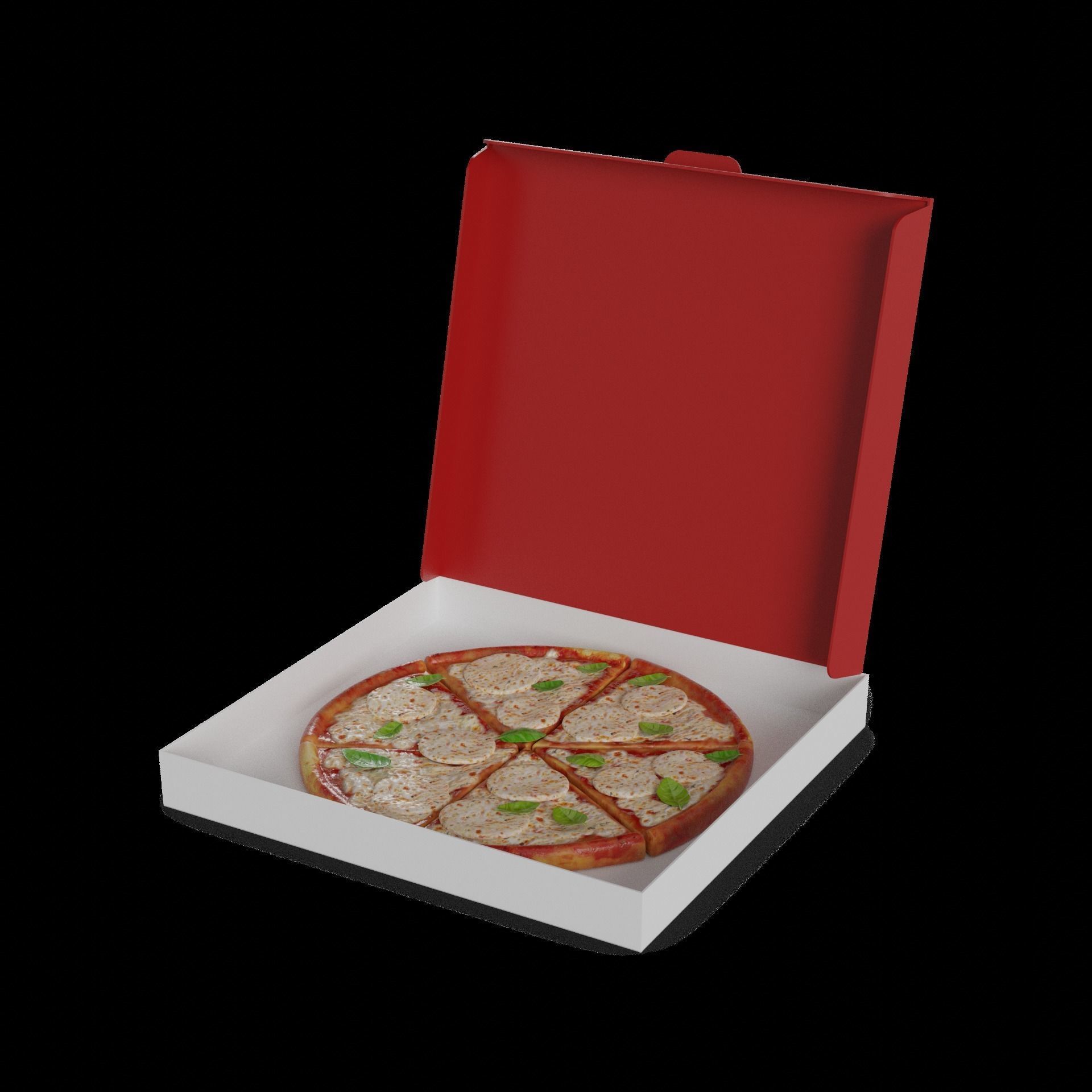 Pasties dumplings and pizzas Margherita Pizza 3D model_1