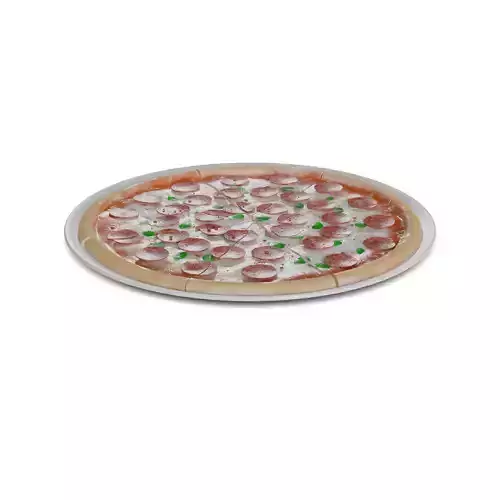Pasties dumplings and pizzas Meat Feast Pizza 3D model