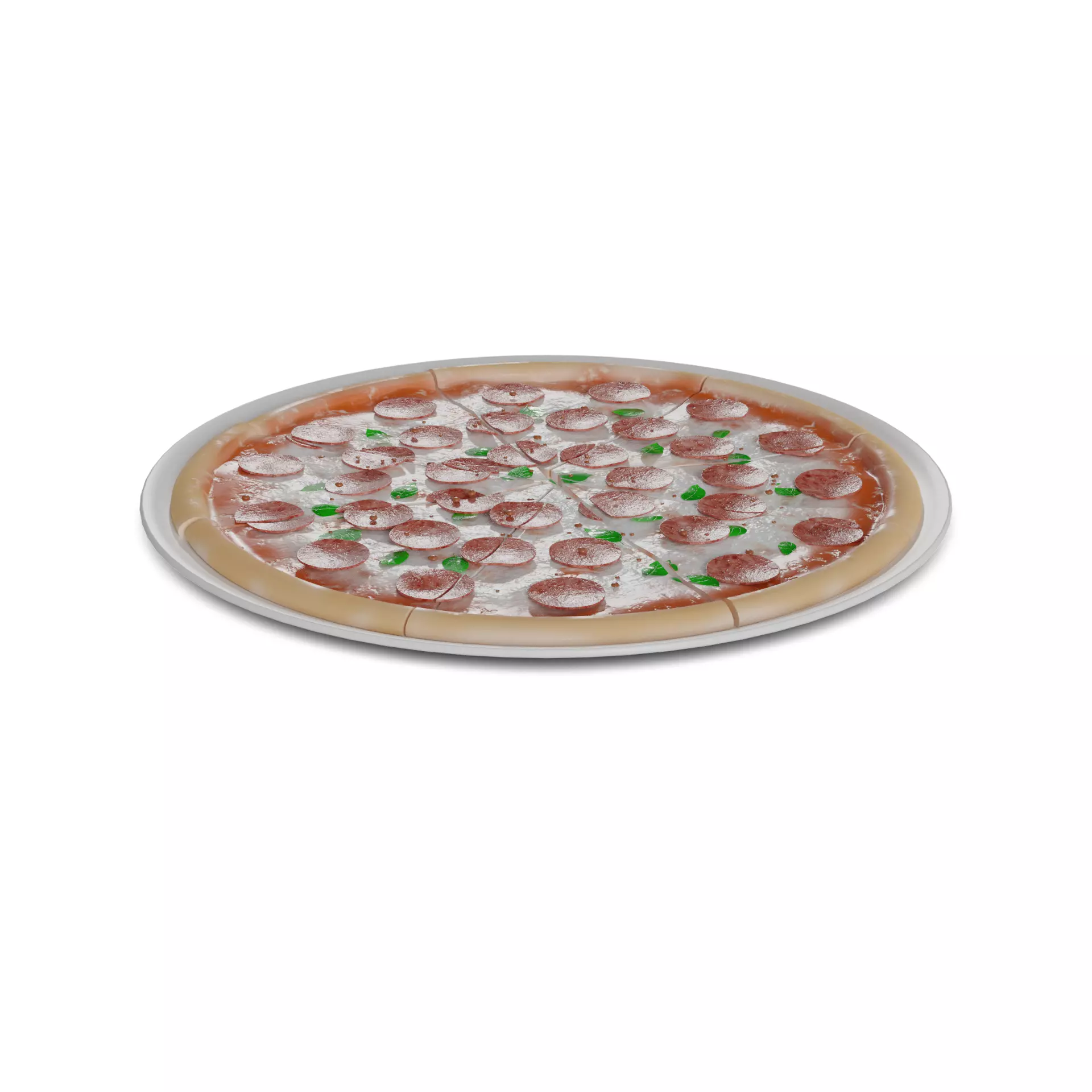 Pasties dumplings and pizzas Meat Feast Pizza 3D model_0