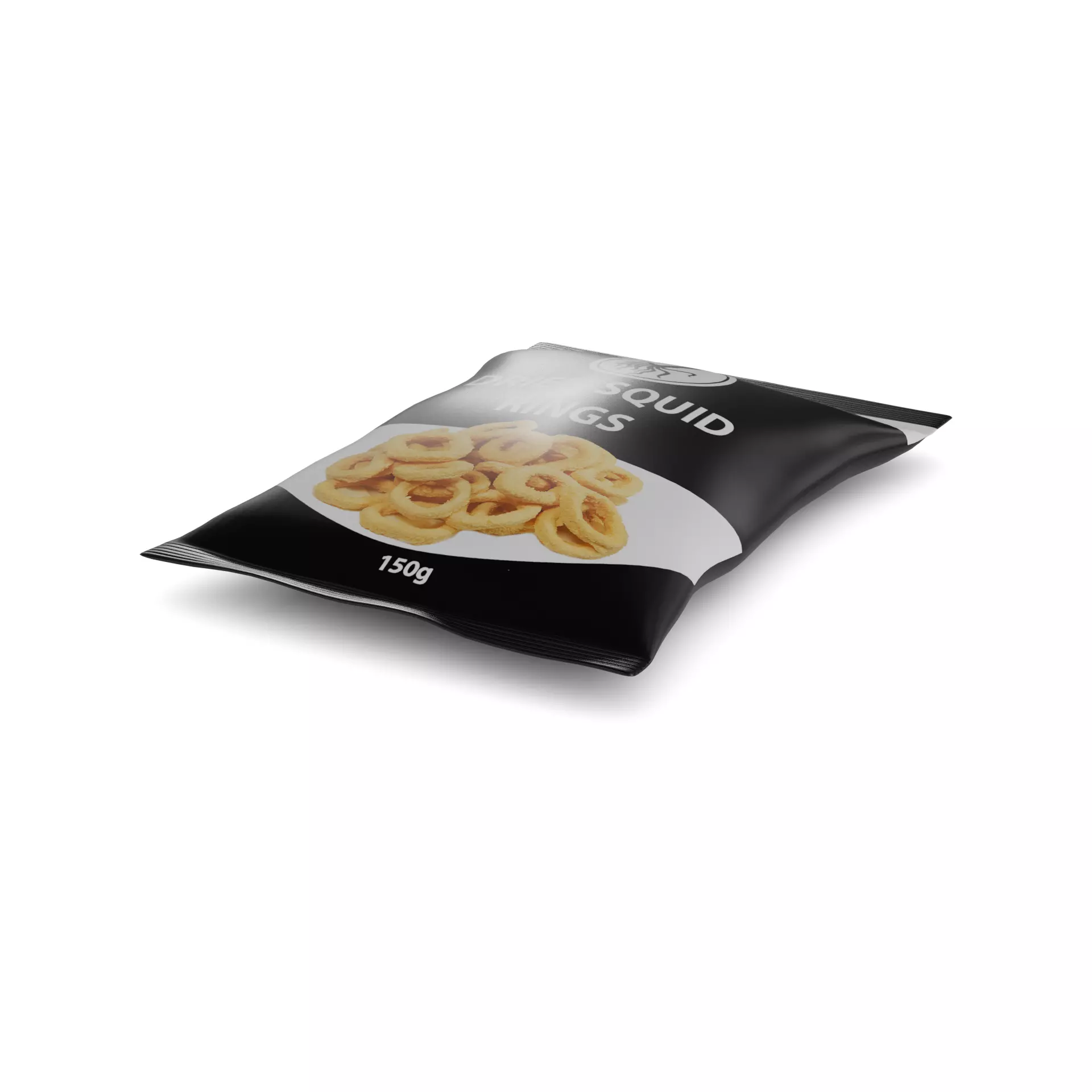 Dried fish and seafood Dried Squid Rings Low-poly 3D model