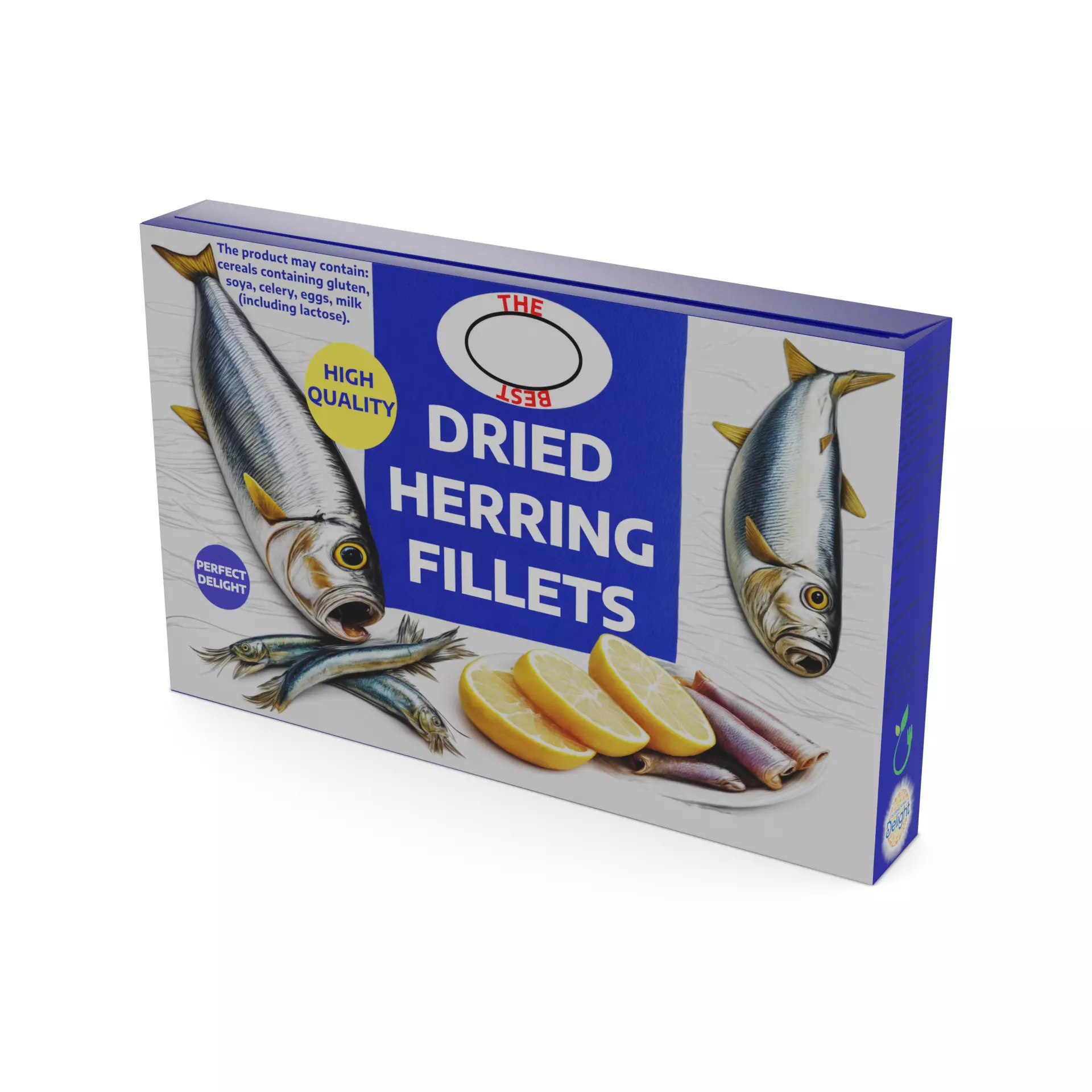 Dried fish and seafood Dried Herring Fillets Low-poly 3D model