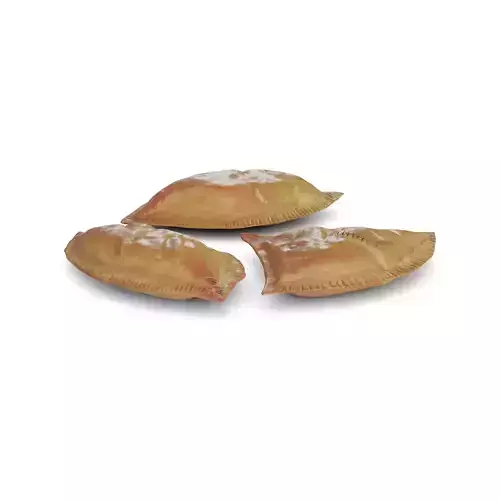Pasties dumplings and pizzas Cheese and Onion Pasties 3D model
