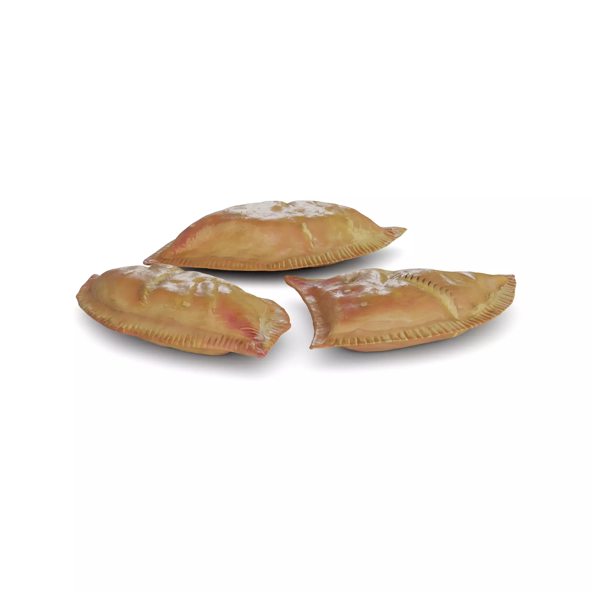 Pasties dumplings and pizzas Cheese and Onion Pasties 3D model_0