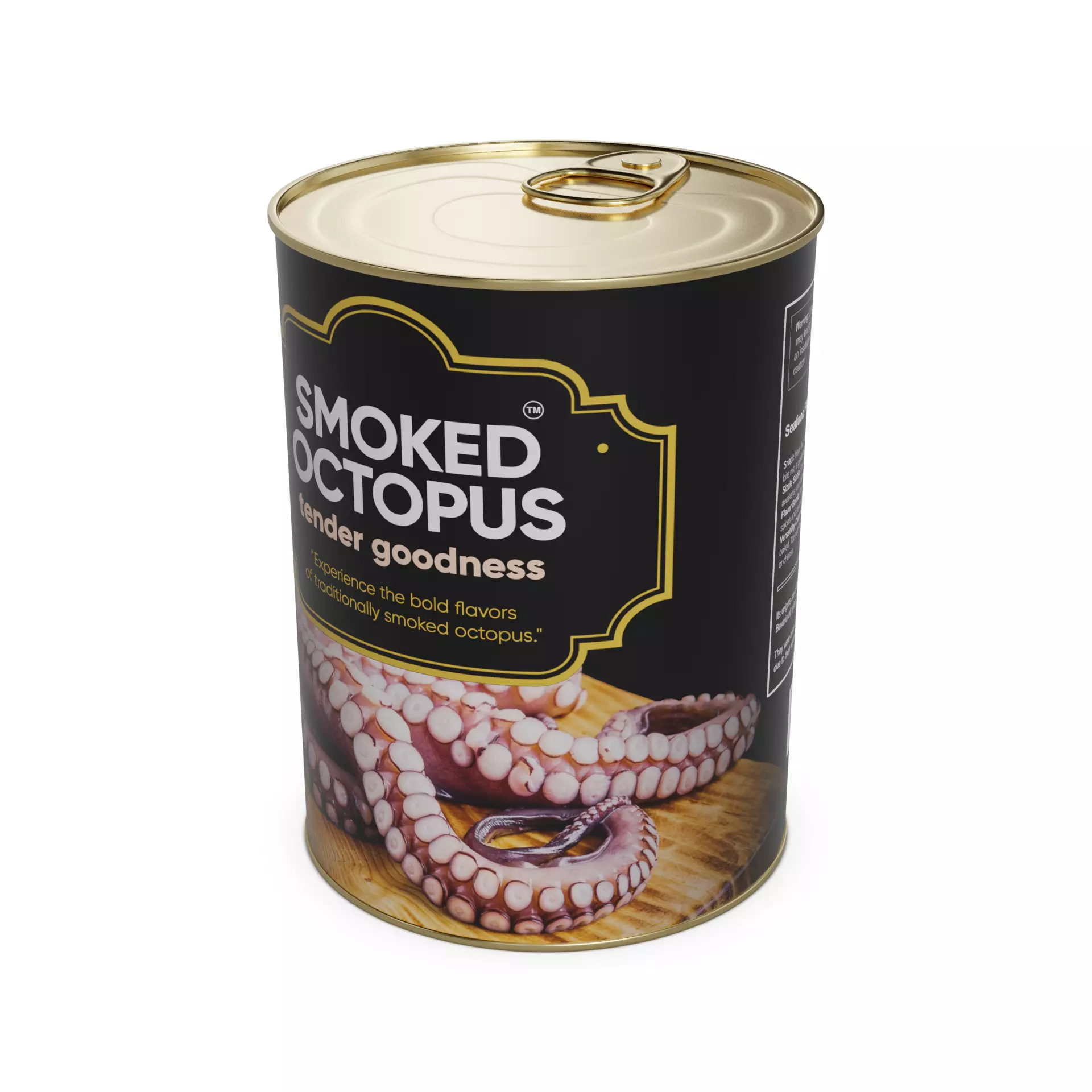 Smoked fish and seafood Smoked Octopus 3D model_0