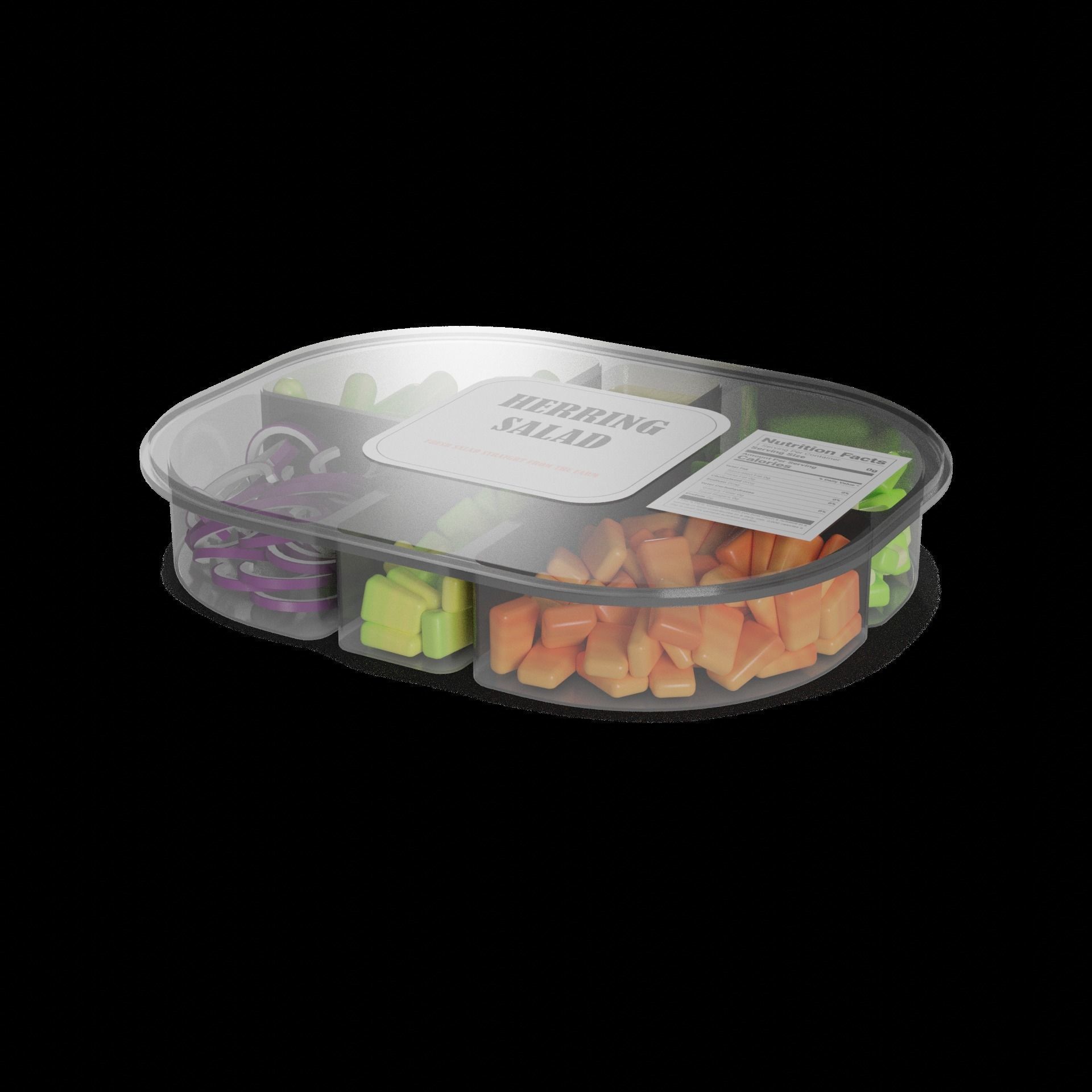 Herrings and herring products Herring Salad 3D model_1