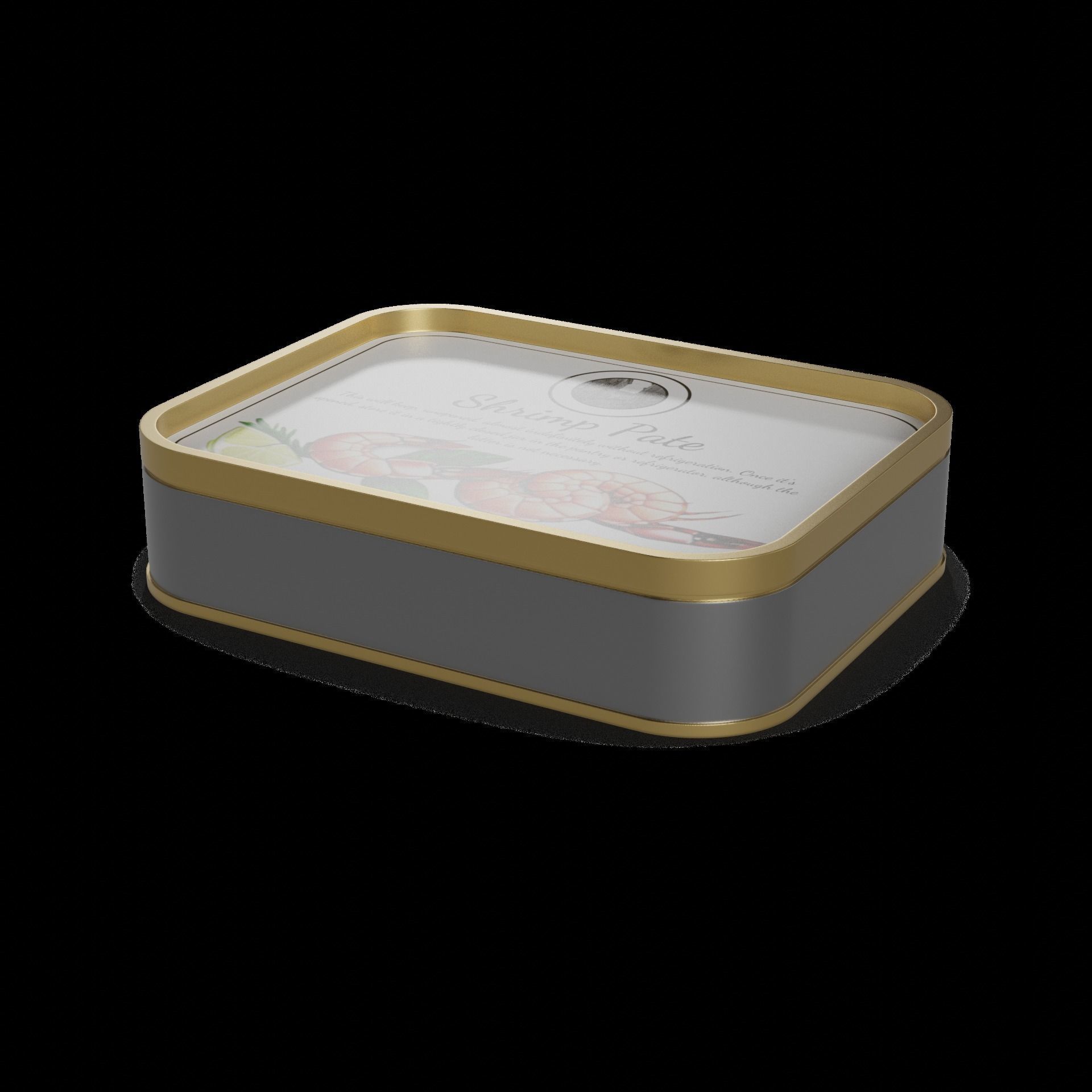 Fish spreads and pates Shrimp Pate Low-poly 3D model_1