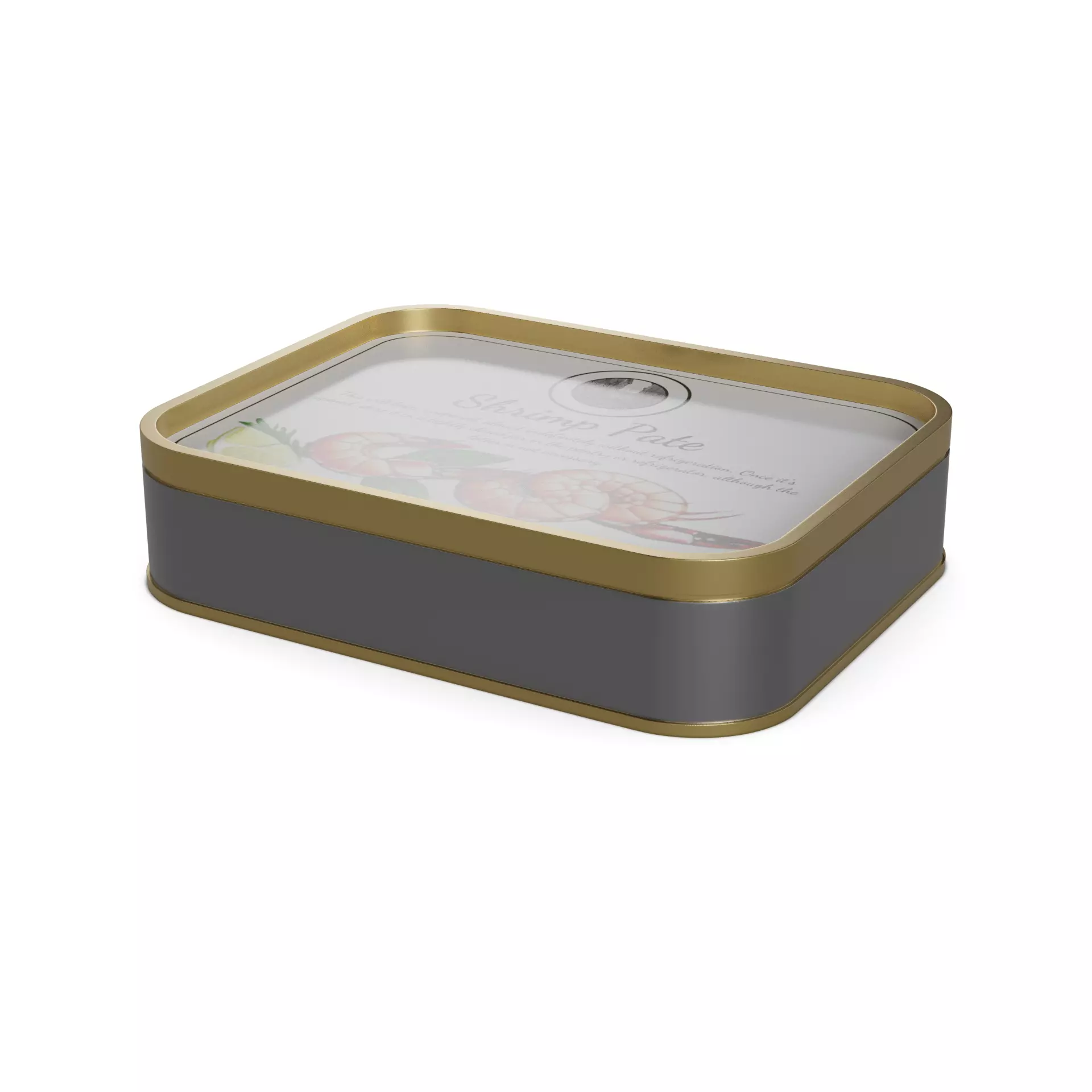 Fish spreads and pates Shrimp Pate Low-poly 3D model_0