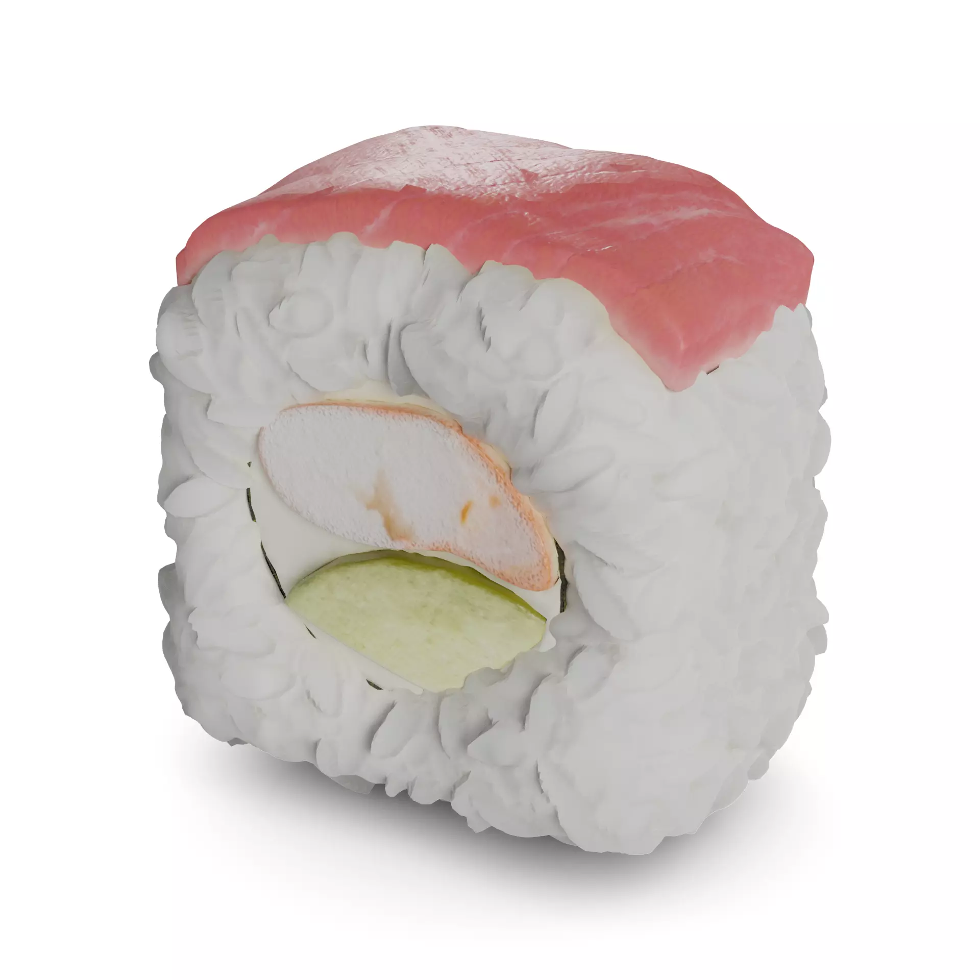 Sushi Tuna tiger prawn cucumber cream 3D model_0