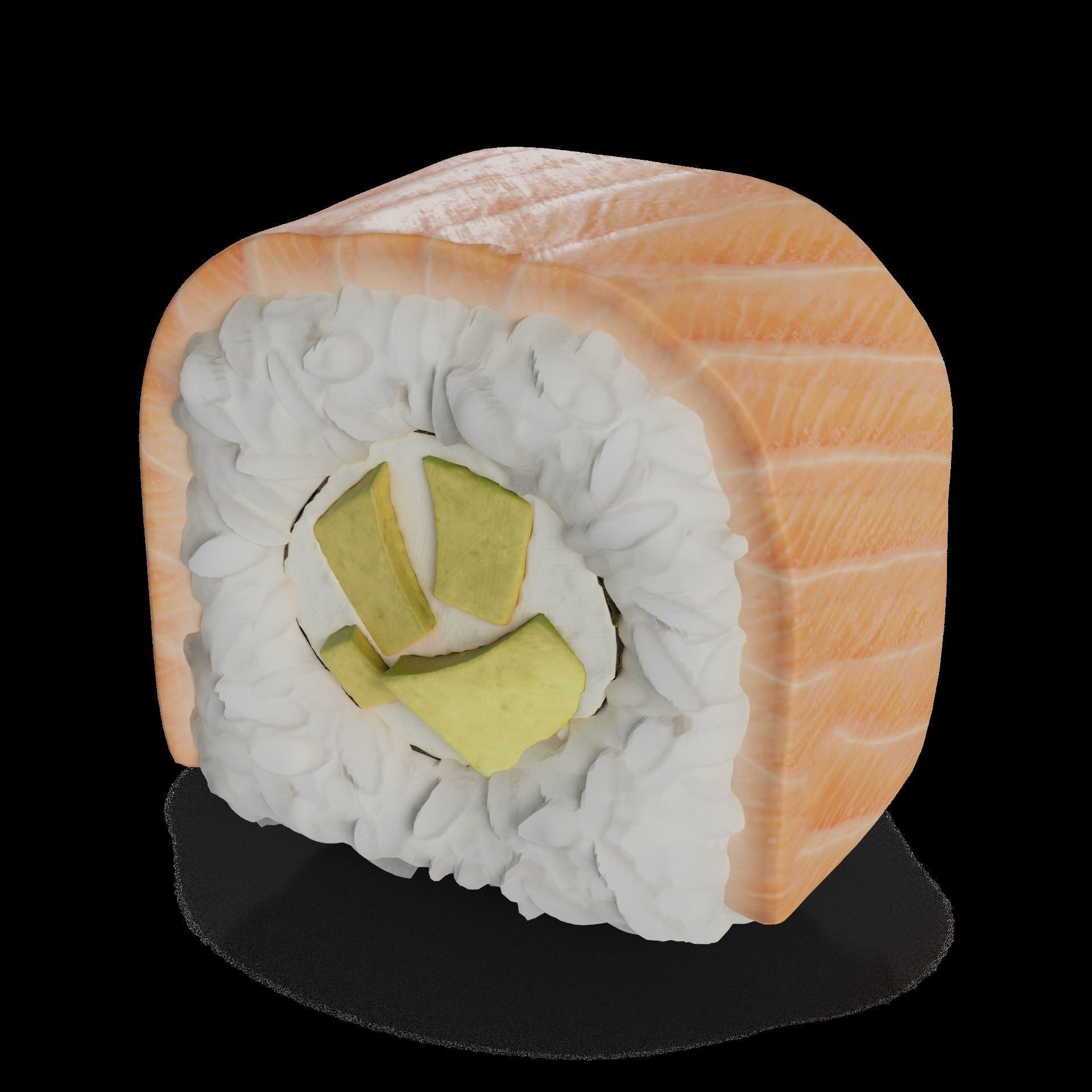 Sushi Salmon avocado cream 3D model_1
