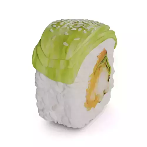 Sushi tiger prawn masago caviar avocado