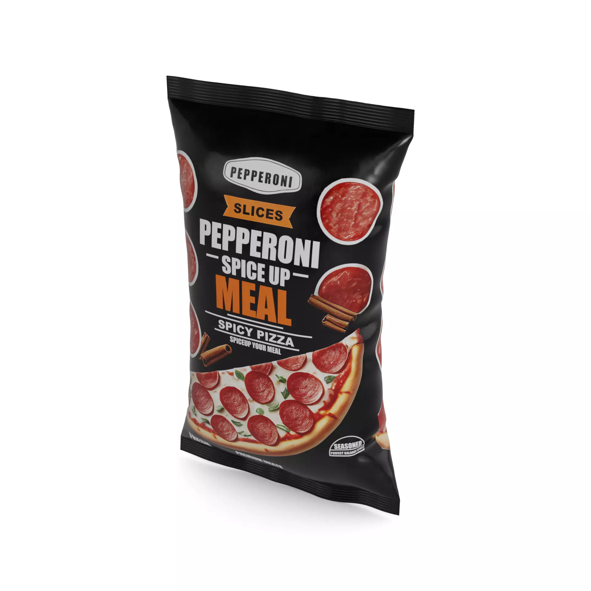 Meat snacks and cabanossi Pepperoni Slices 3D model_0