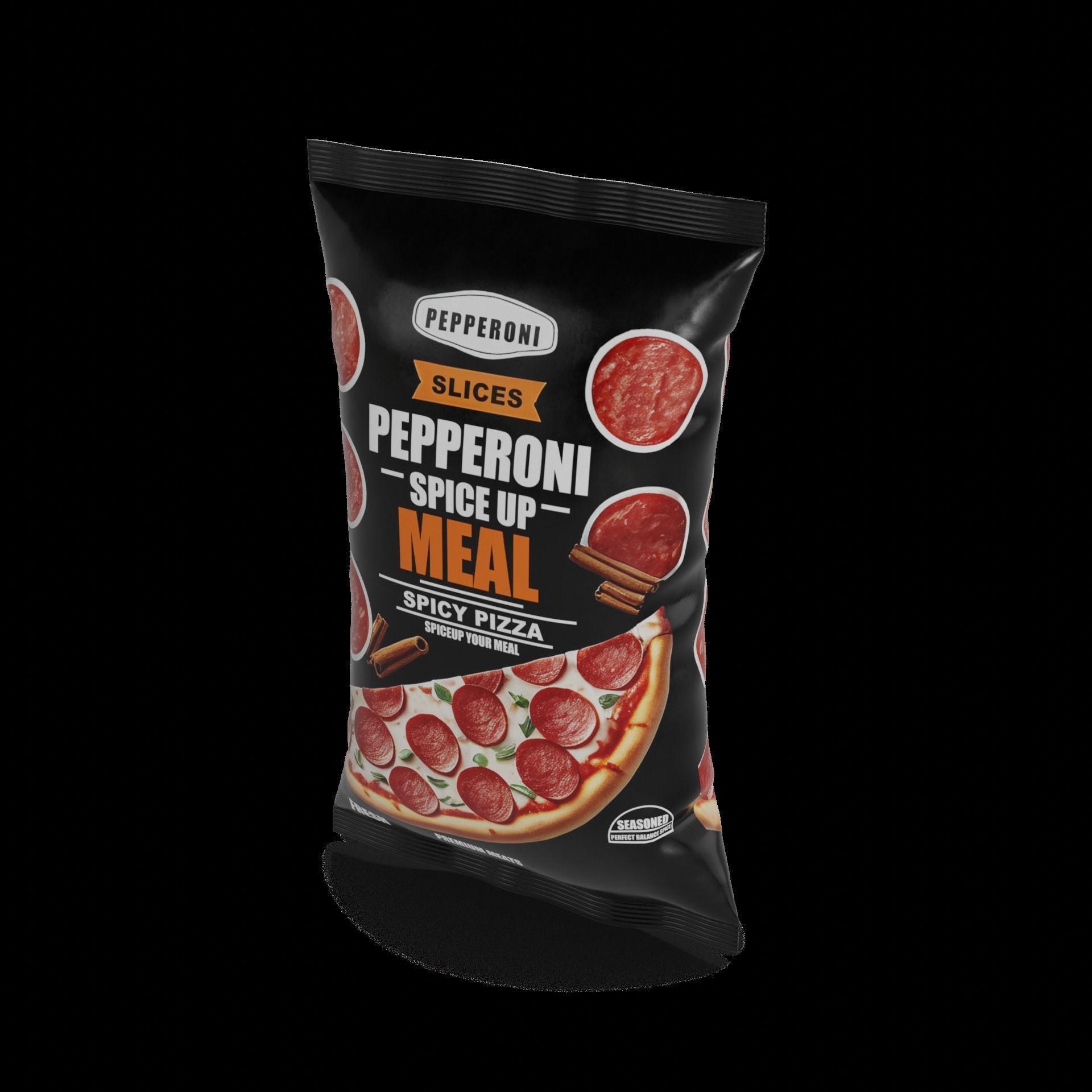 Meat snacks and cabanossi Pepperoni Slices 3D model_1