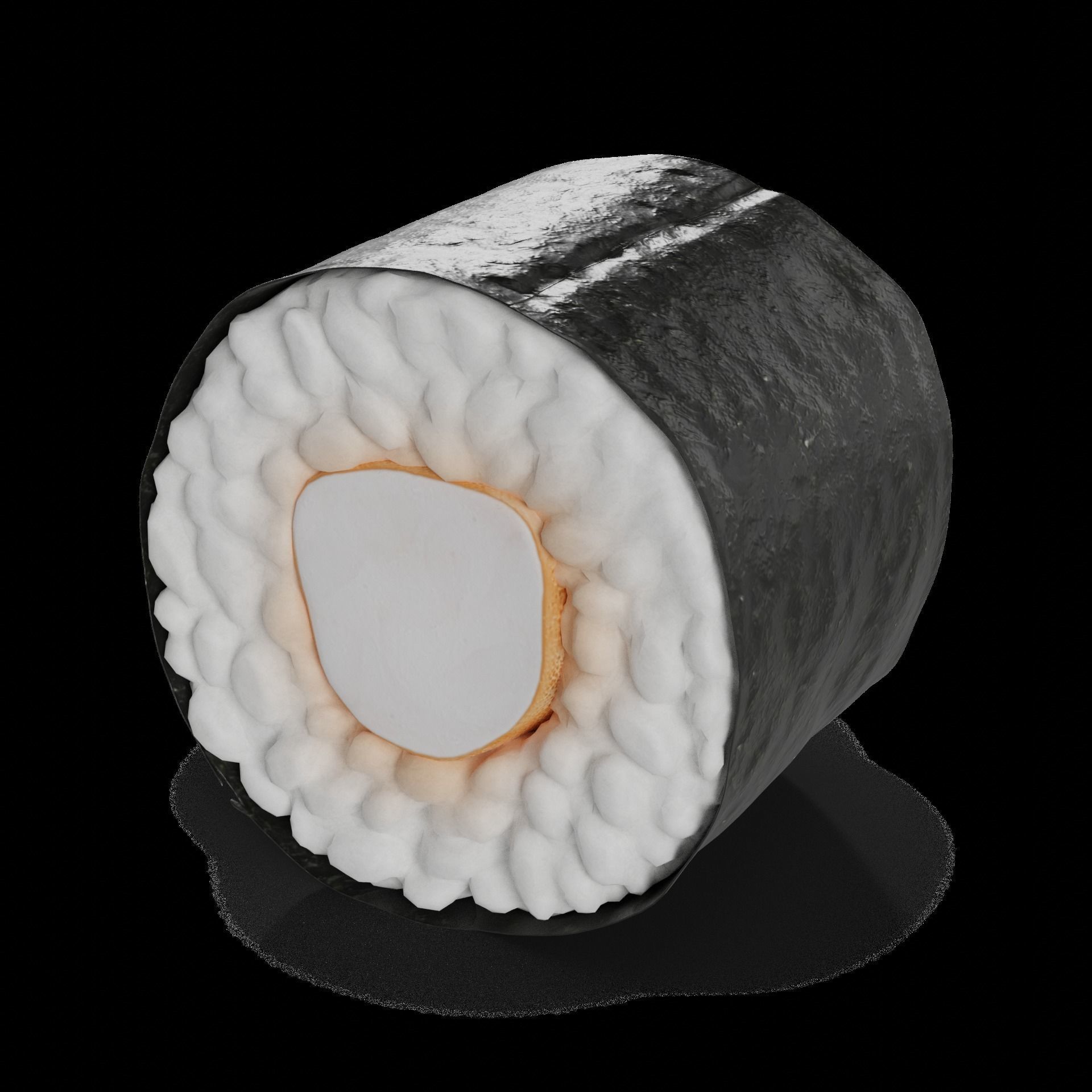 Sushi Tiger prawn curry sauce Low-poly 3D model_1
