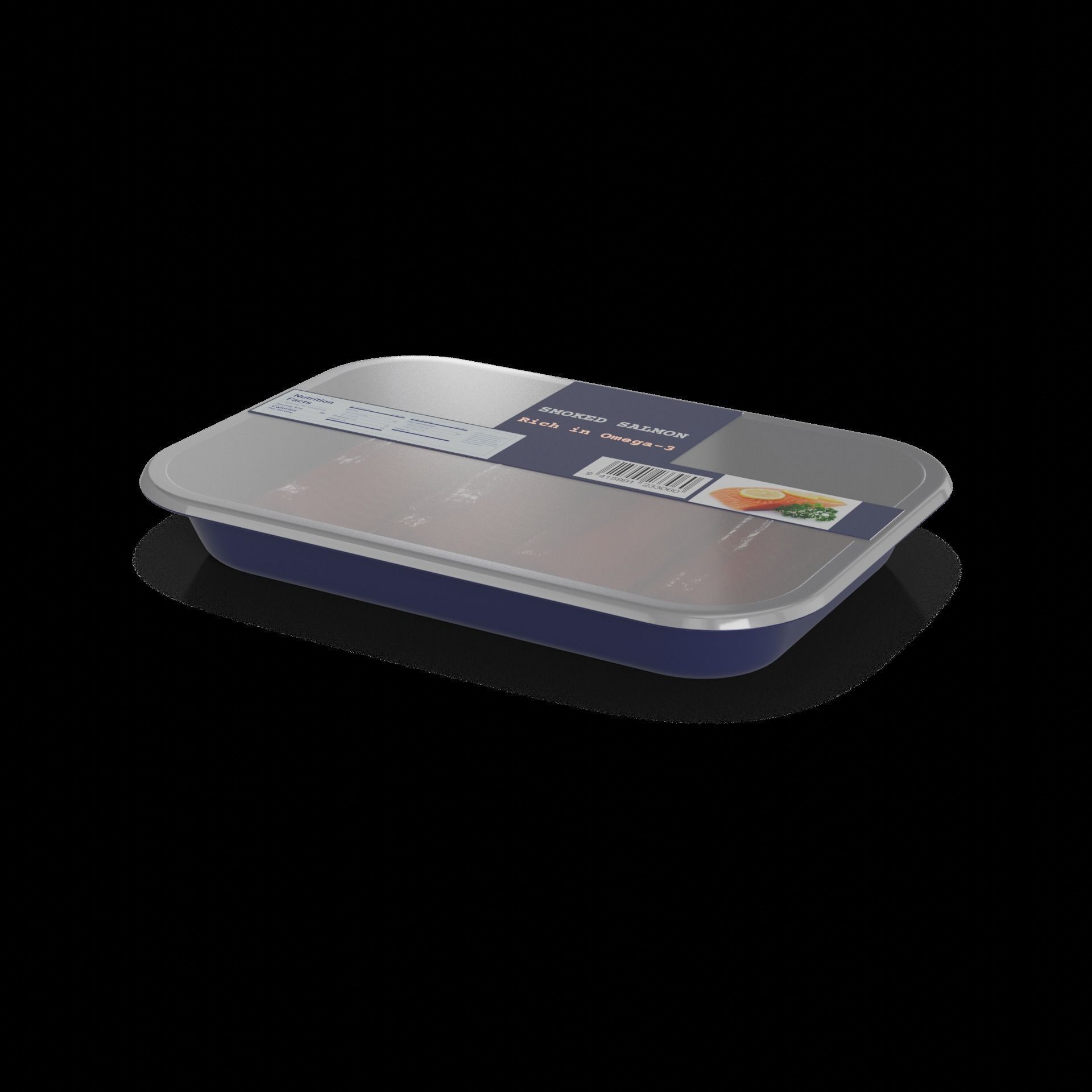 Meat snacks and cabanossi Smoked Salmon 3D model_1