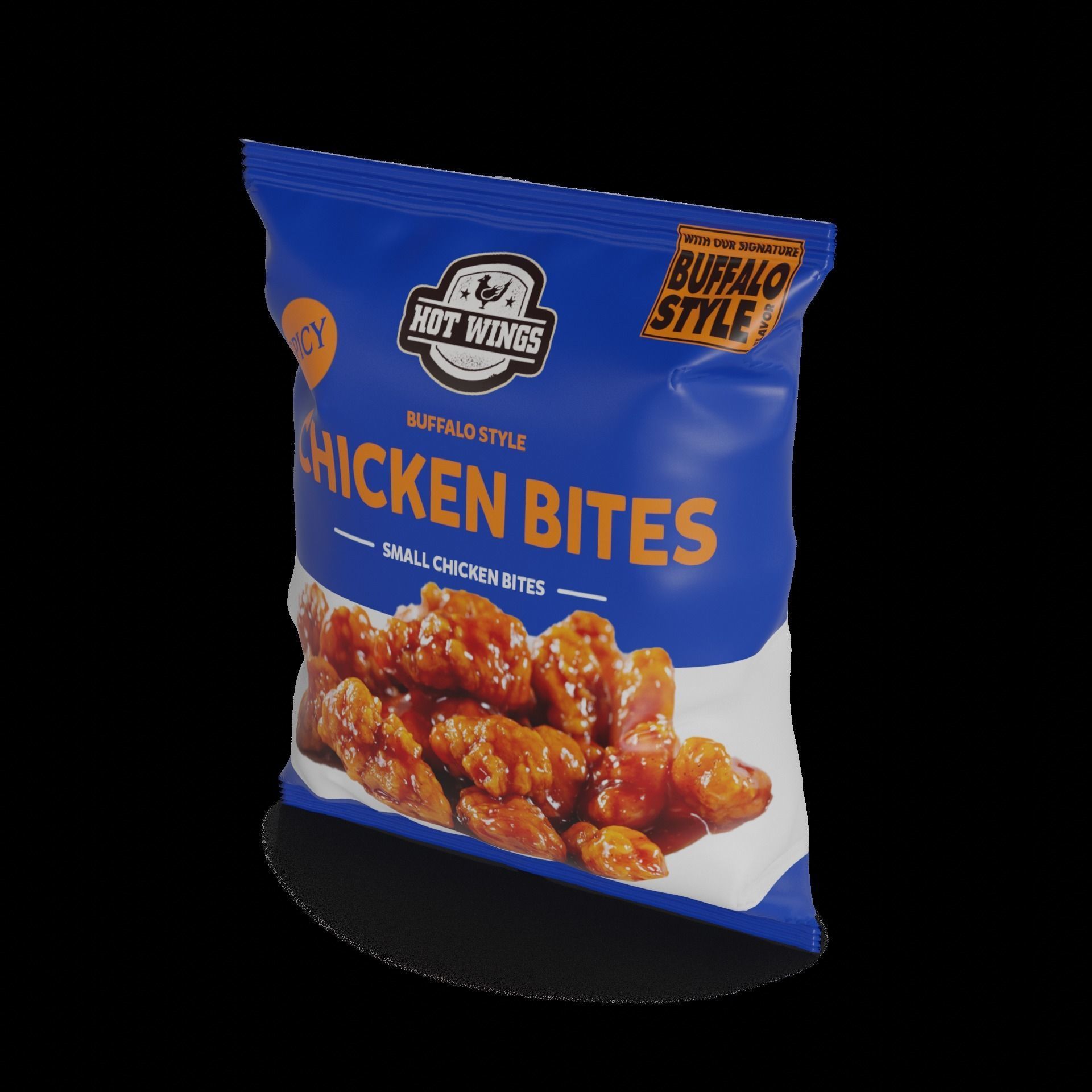 Meat snacks and cabanossi Buffalo Chicken Bites 3D model_1