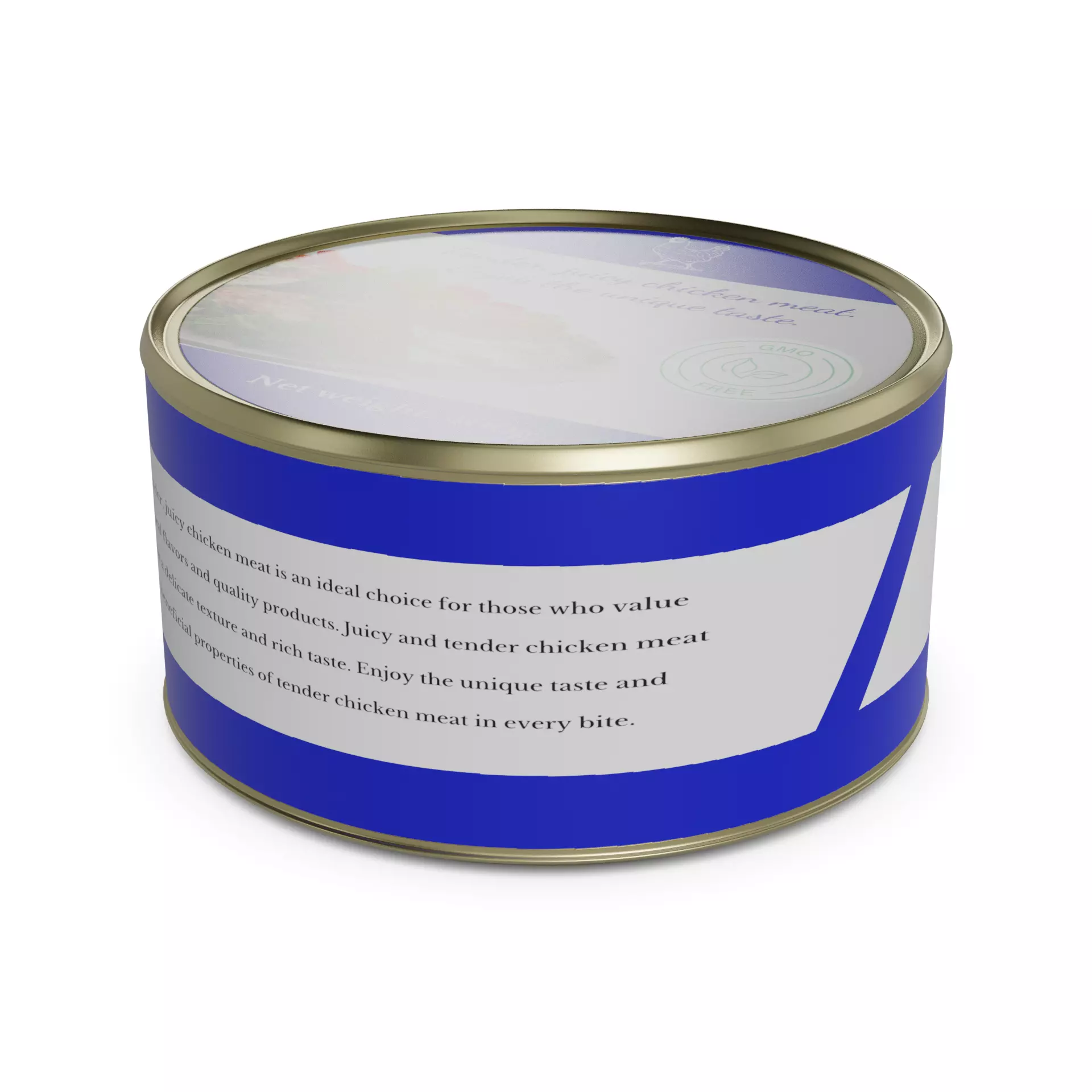 Canned meats and poultry Canned Chicken Low-poly 3D model_0