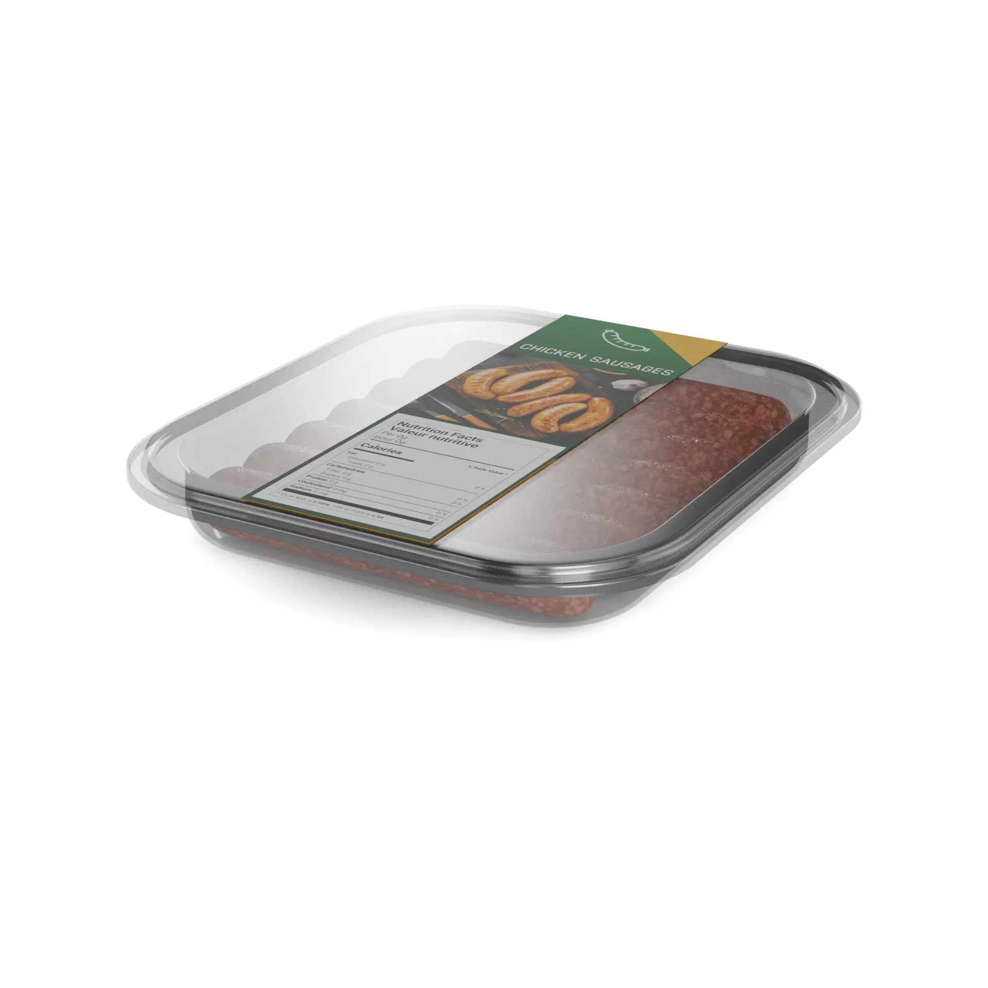 Deli sausages Chicken Sausages 3D model_0