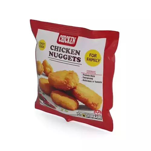 Deli sausages Chicken Nuggets Low-poly 3D model