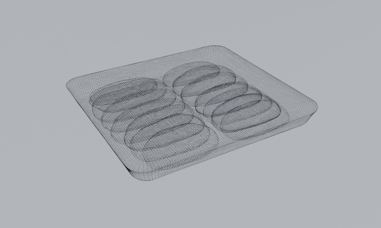 Deli sausages Cooked Turkey Breast Low-poly 3D model_3