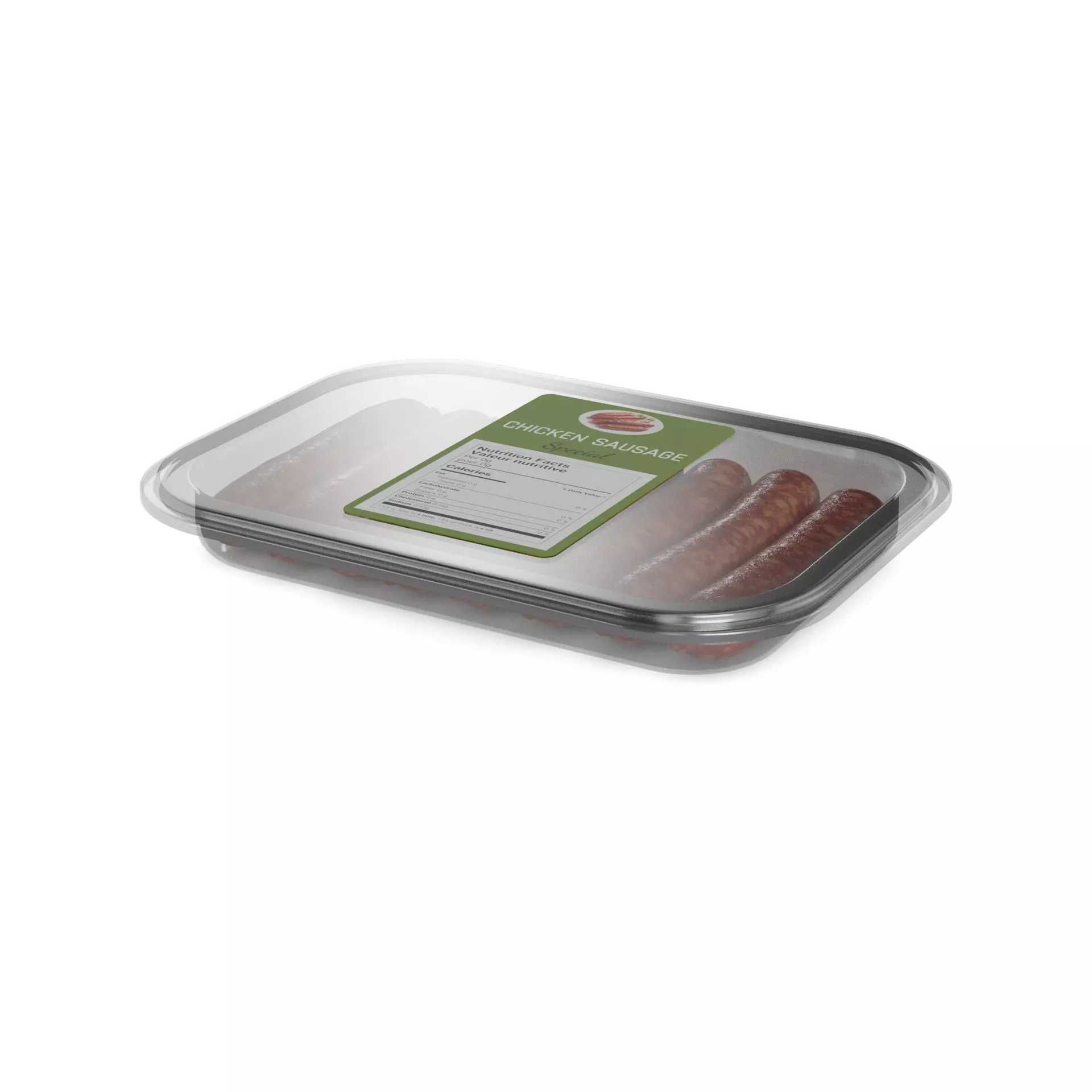 Deli sausages Chicken Sausages 3D model_0