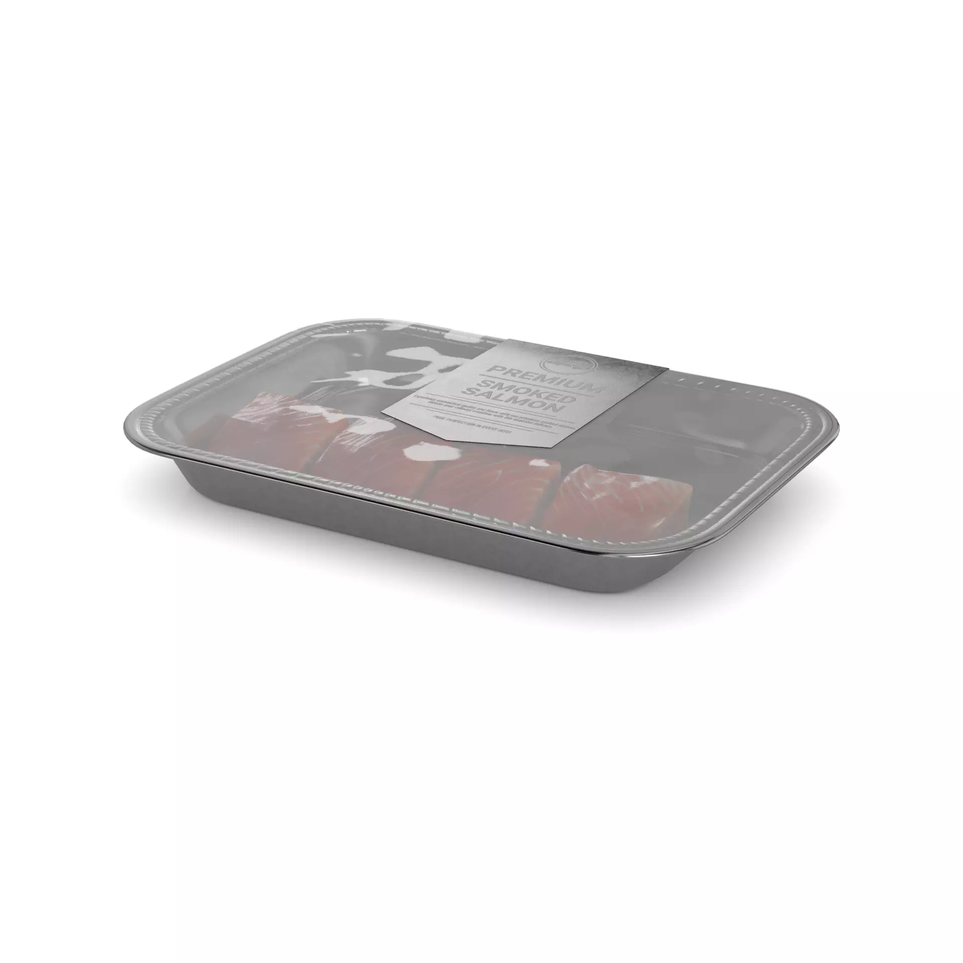 Dried meats Smoked Salmon Low-poly 3D model_0