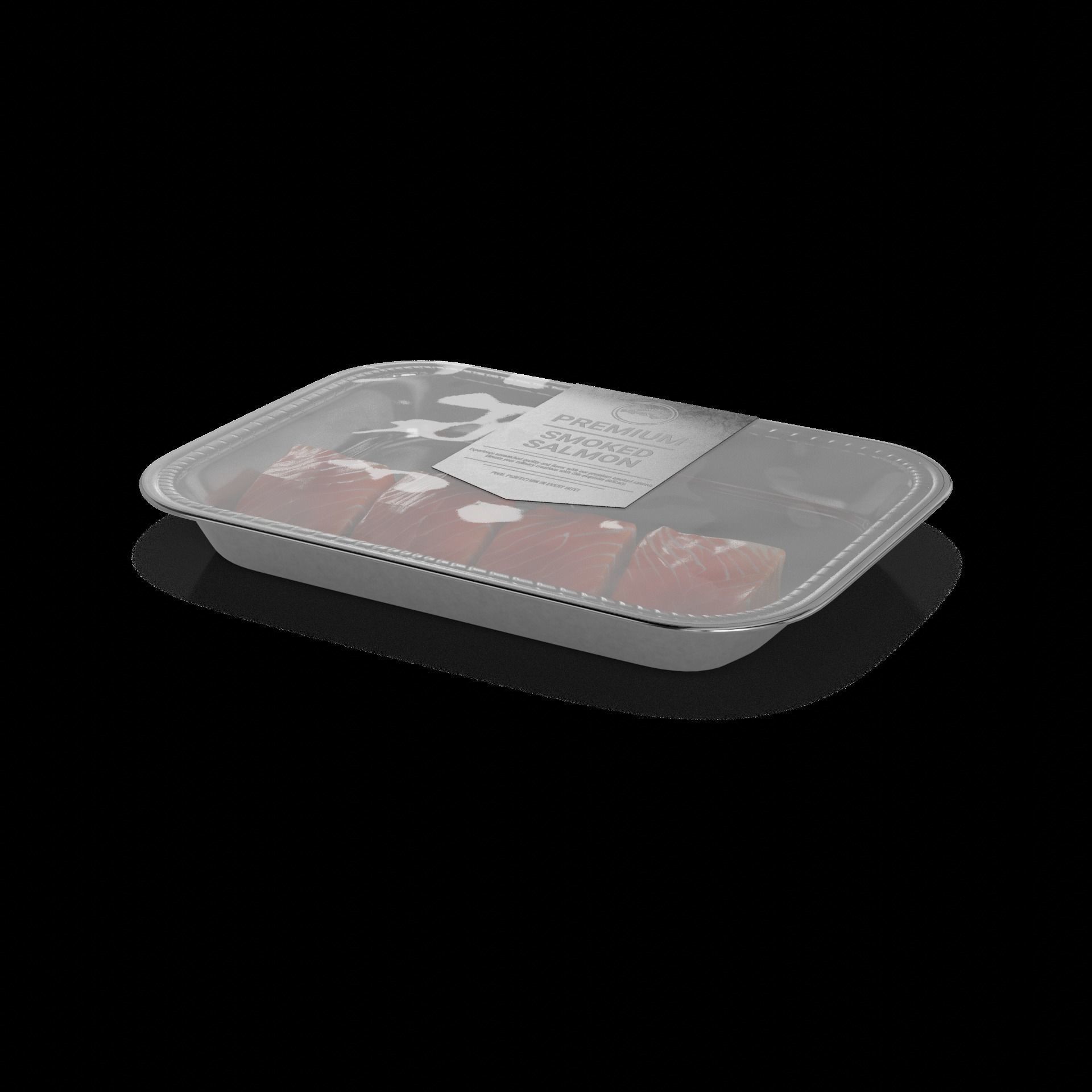 Dried meats Smoked Salmon Low-poly 3D model_1