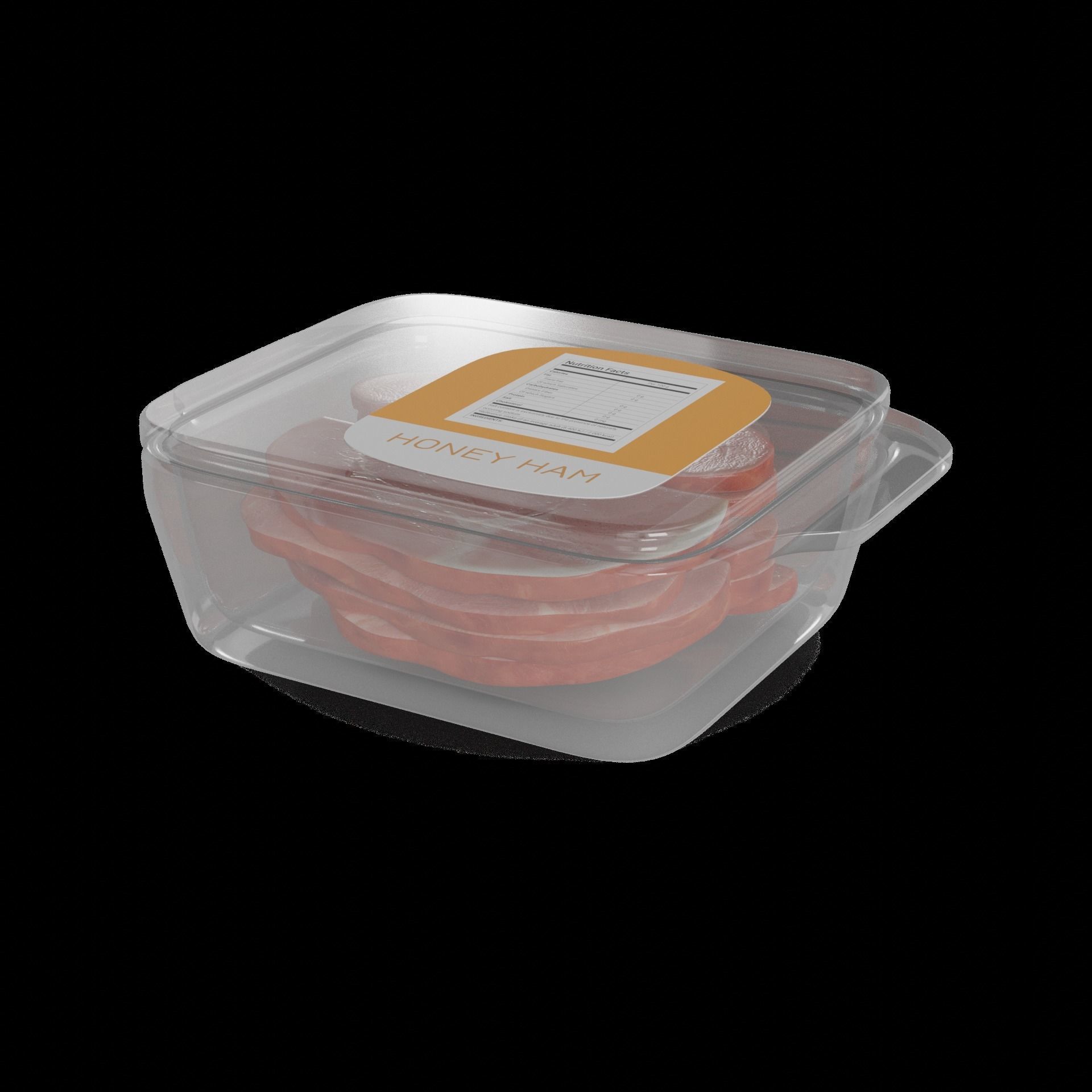 Dried meats Honey Glazed Ham 3D model_1