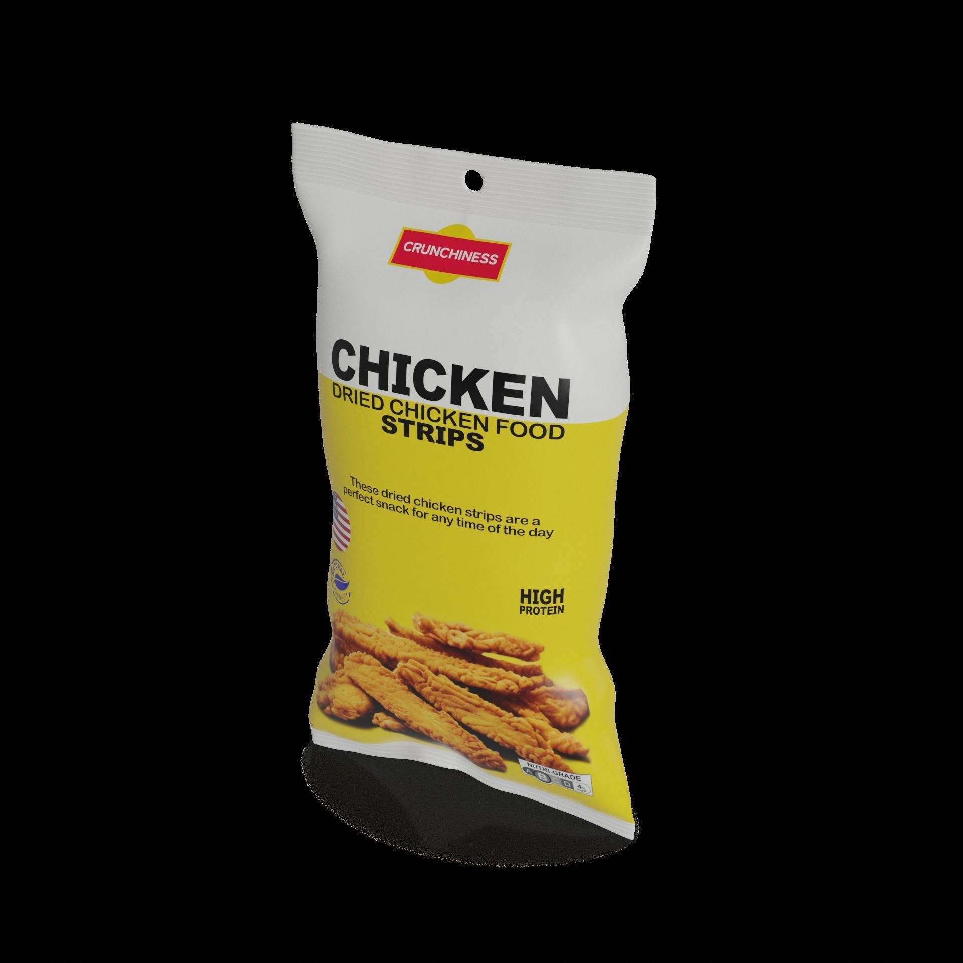 Dried meats Dried Chicken Strips Low-poly 3D model_1