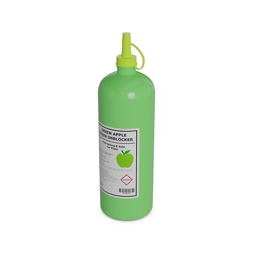 Kitchen and bathroom cleaners Green Apple Drain Unblocker Low-poly 3D model