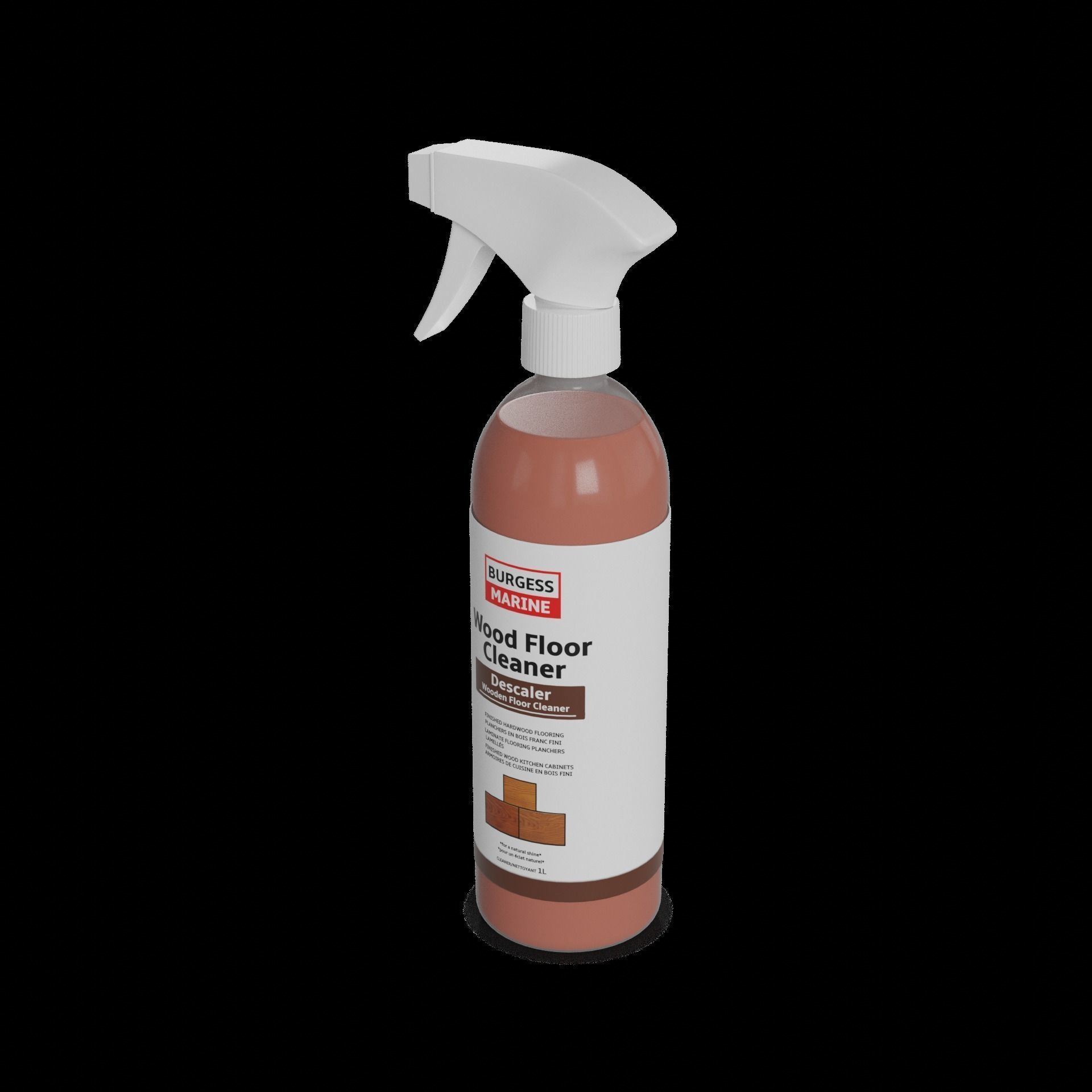 Floor and carpet cleaners Wood Floor Cleaner Low-poly 3D model_1