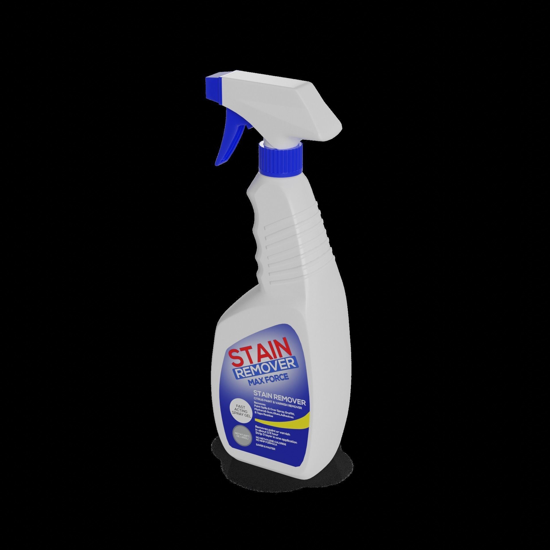 Washing machine maintenance Stain Remover Spray 3D model_1