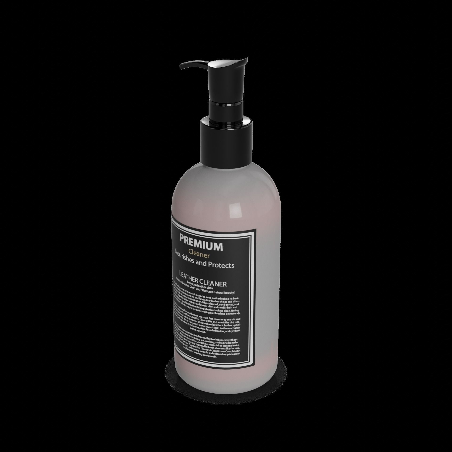 Special purpose cleaners Leather Cleaner Low-poly 3D model_1