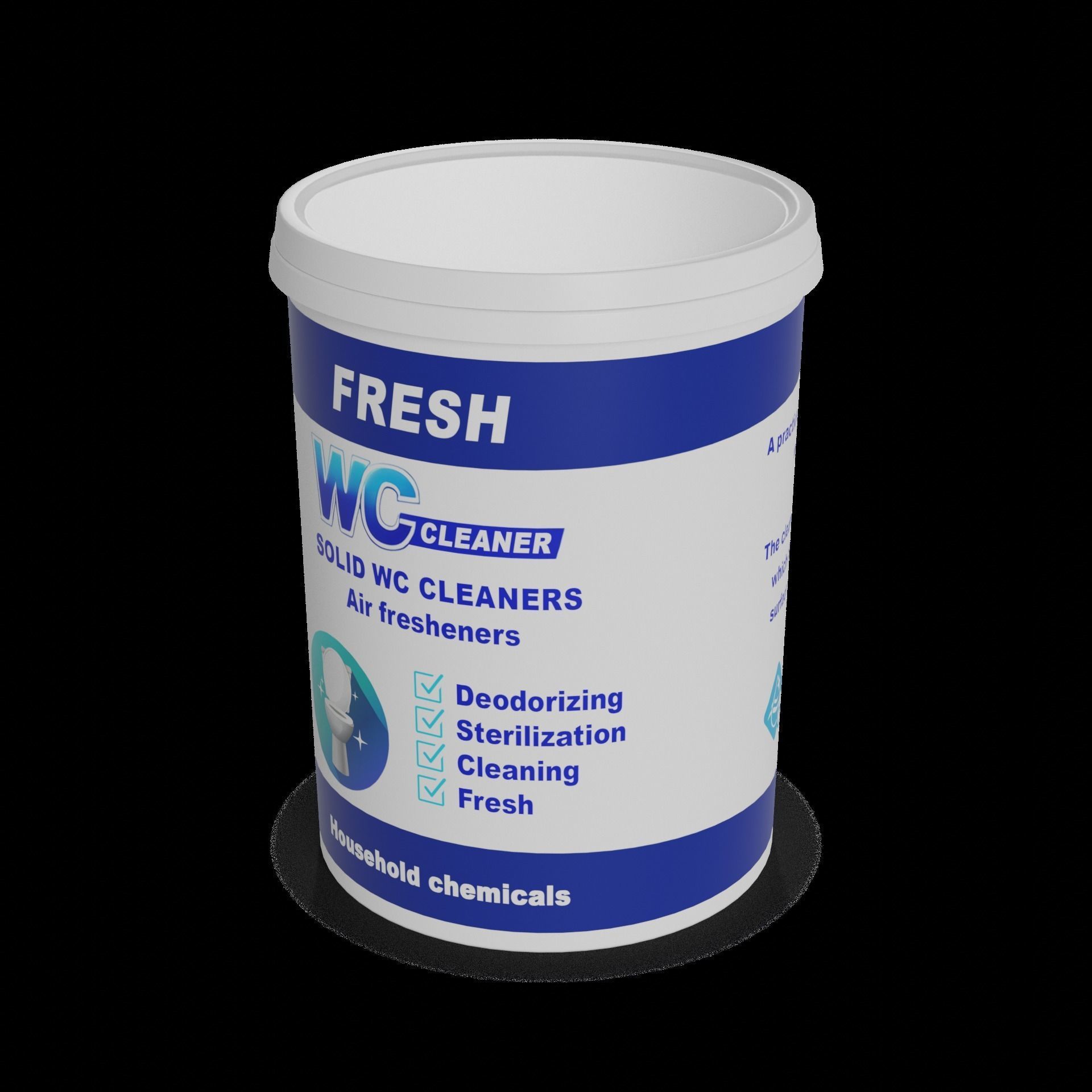 Solid WC cleaners - air fresheners Solid WC Cleaner Low-poly 3D model_1