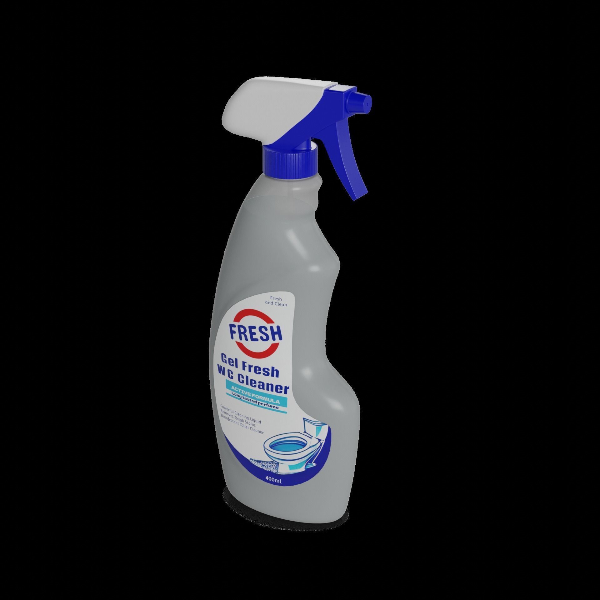 Liquid WC cleaners - air fresheners WC Cleaner Low-poly 3D model_1