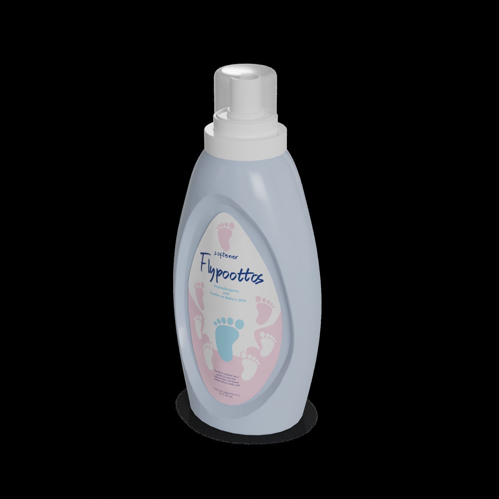 Fabric softeners for sensitive skin and babies Baby Powder Fa... Low-poly 3D model_1