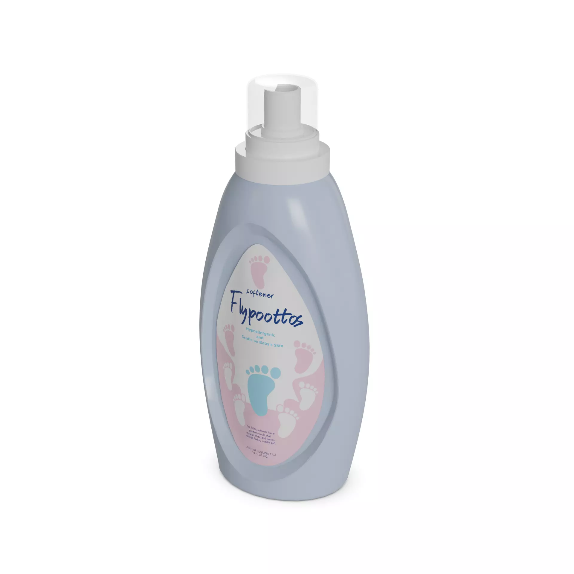 Fabric softeners for sensitive skin and babies Baby Powder Fa... Low-poly 3D model_0