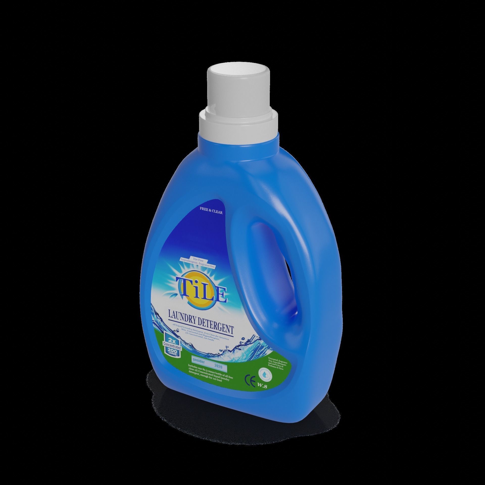Liquid laundry detergents Laundry Detergent 3D model_1
