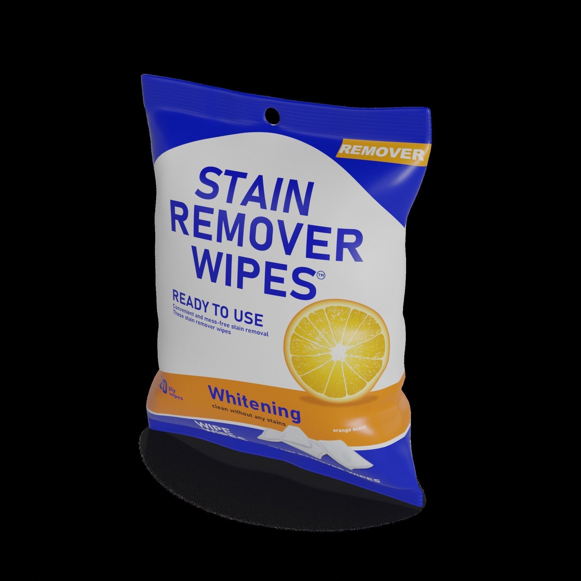 Stain removers and whiteners Stain Remover Wipes Low-poly 3D model_1
