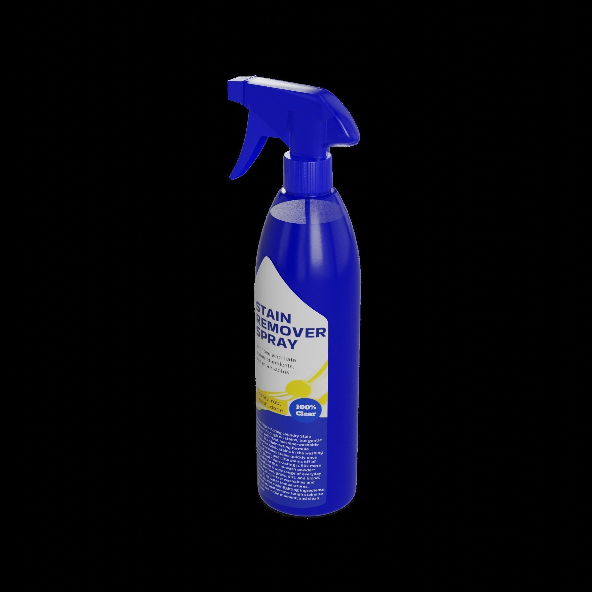 Stain removers and whiteners Stain Remover Spray Low-poly 3D model_1