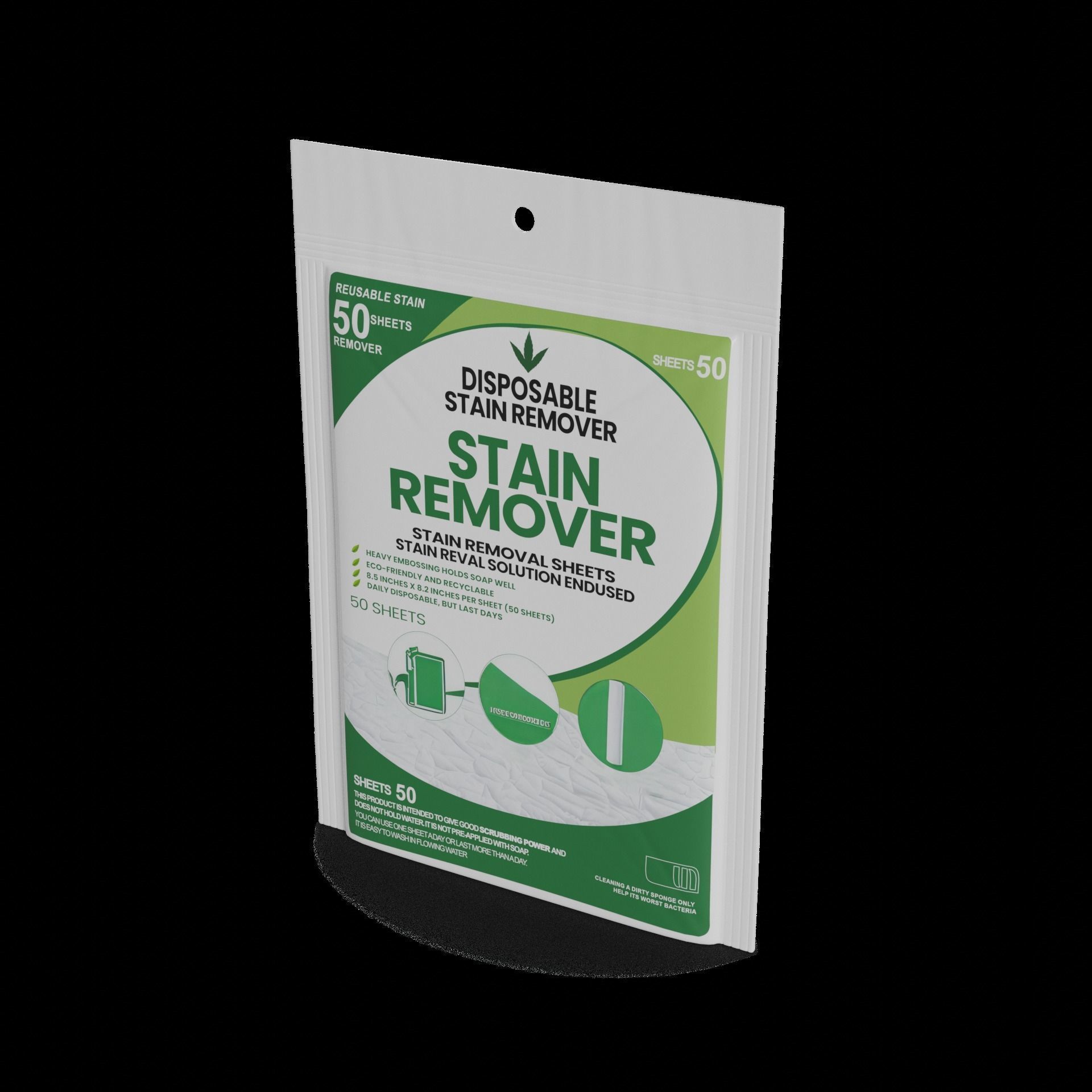 Stain removers and whiteners Stain Remover Sheets 3D model_1