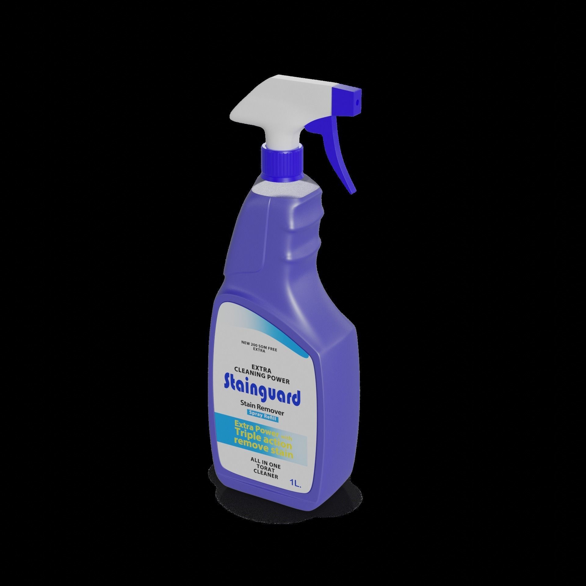 Stain removers and whiteners Stain Remover Spray Refill 3D model_1