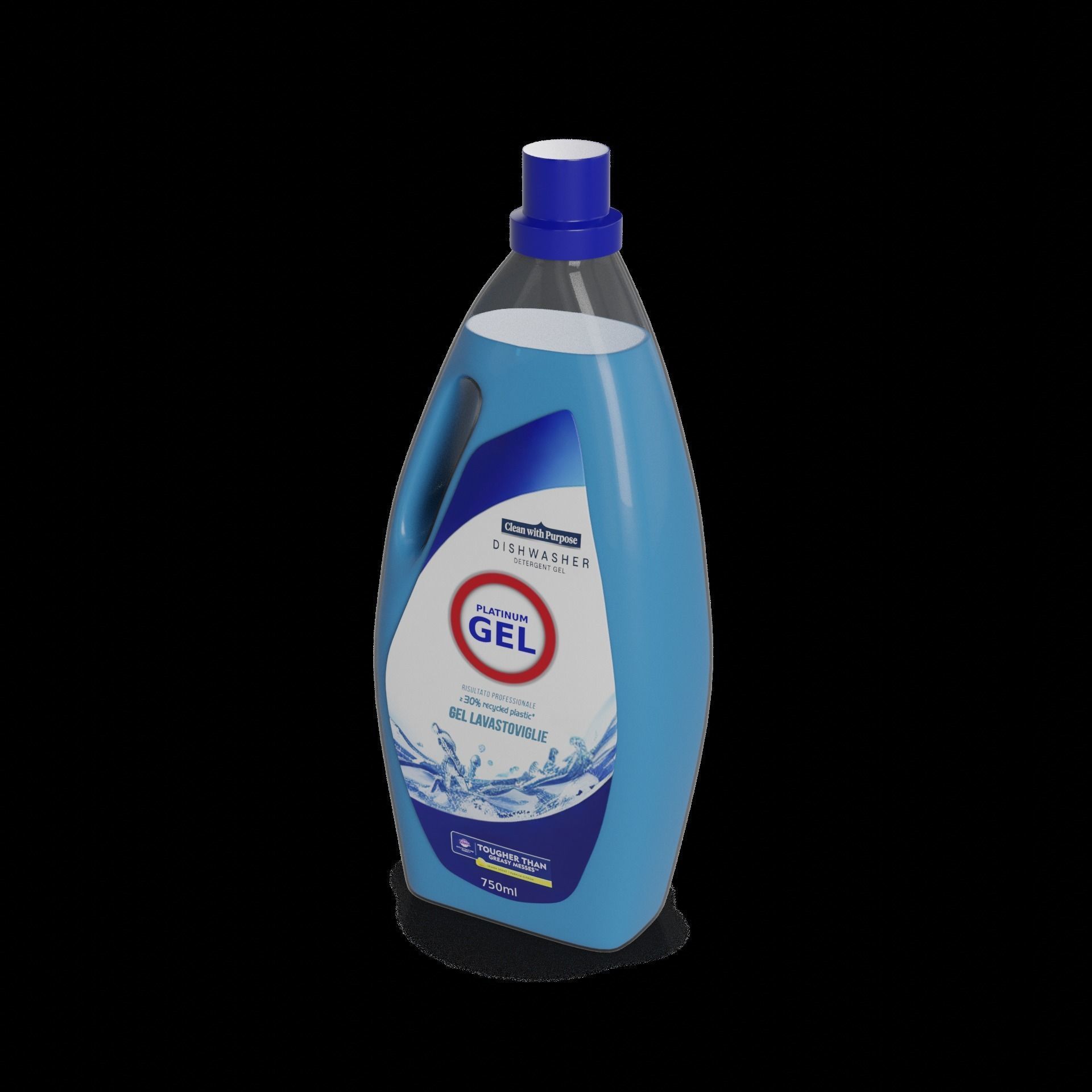 Dishwasher tablets and gels Dishwasher Gel Low-poly 3D model_1